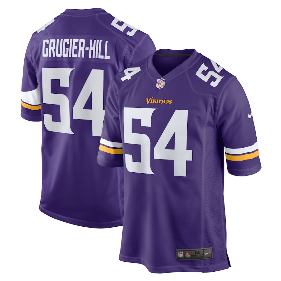 Kamu Grugier-Hill 54 Minnesota Vikings Game Purple NFL Jersey Men's