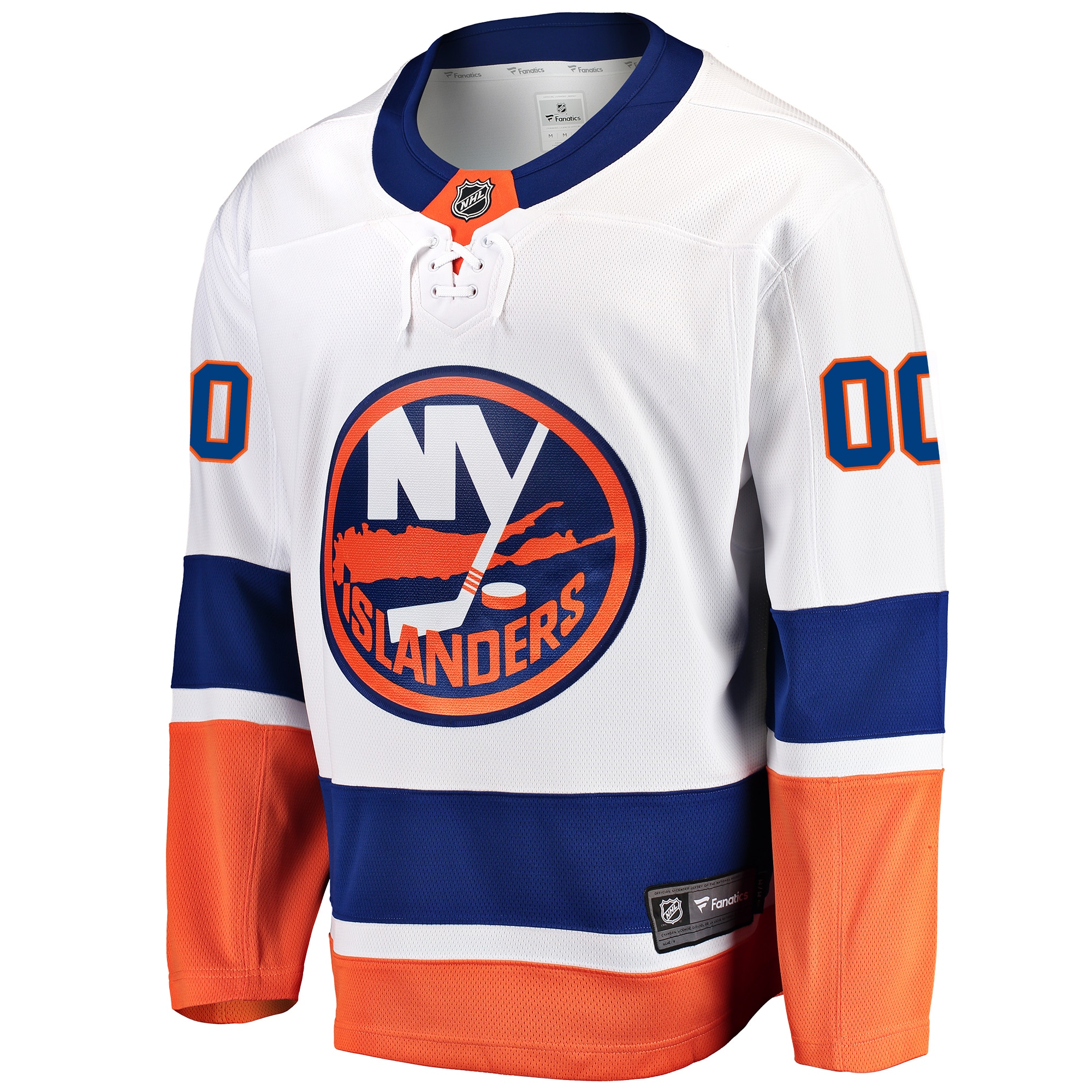 New York Islanders White Away Breakaway Custom NHL Jersey Men's