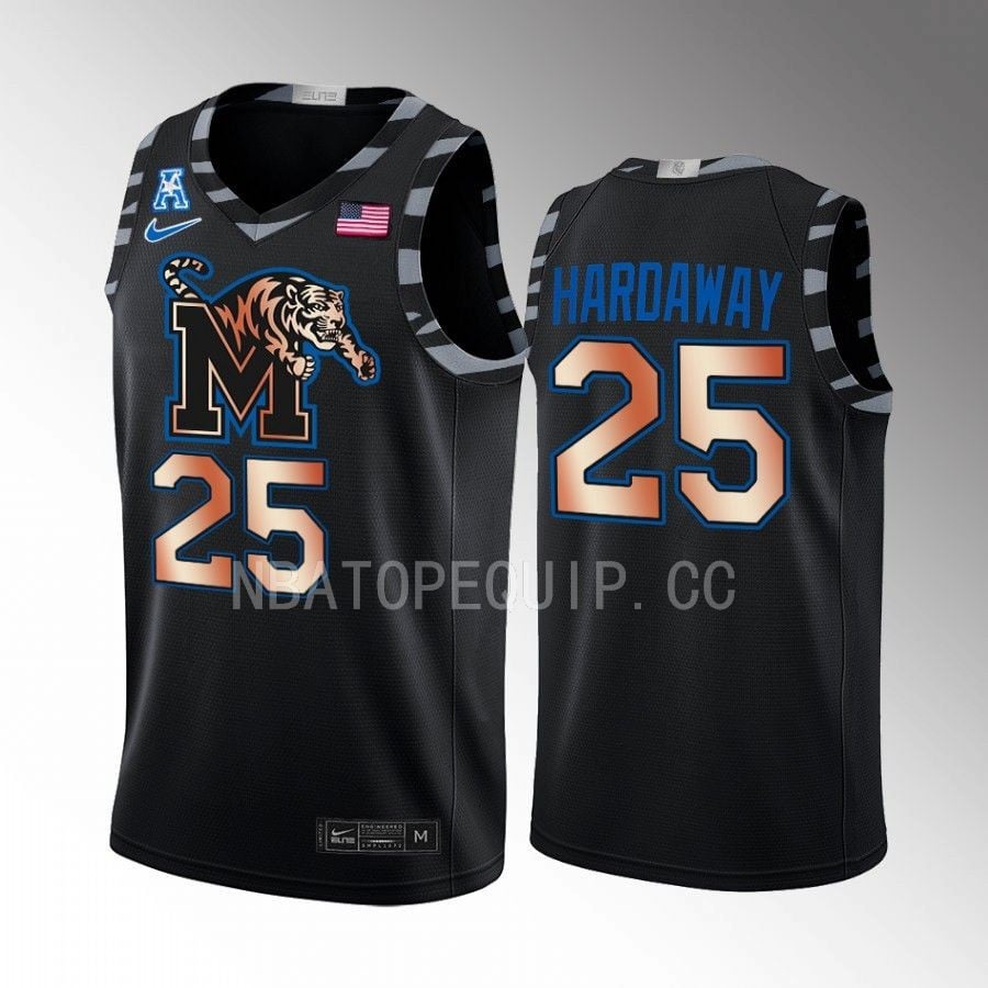 Penny Hardaway 25 Memphis Tigers Black Copper College NCAA Jersey Men's