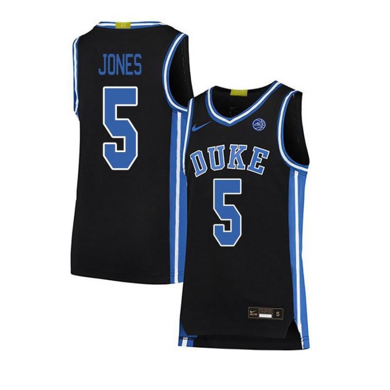 5 Tyus Jones Black Elite Duke Blue Devils NCAA Jersey Men's