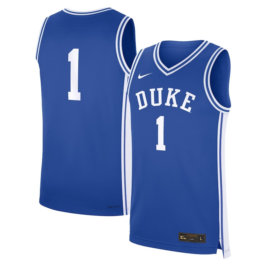 Duke Blue Devils Road Royal #1 NCAA Jersey Men's