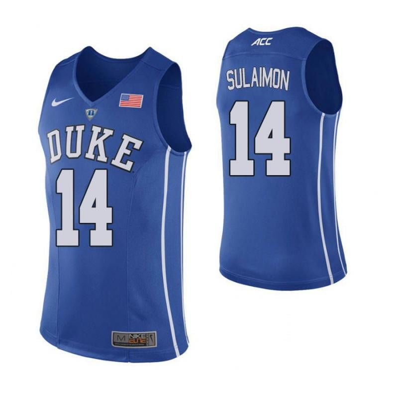 14 Rasheed Sulaimon Blue Elite Duke Blue Devils NCAA Jersey Men's