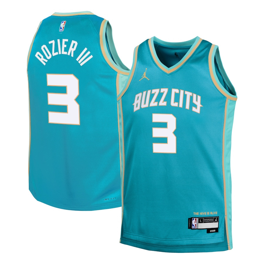 Terry Rozier III 3 Charlotte Hornets 2023/24 City Edition Swingma Teal NBA Jersey Youth