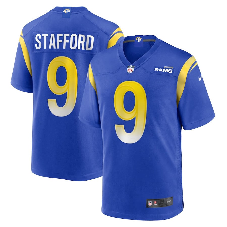 Matthew Stafford 9 Los Angeles Rams Game Royal NFL Jersey Men's
