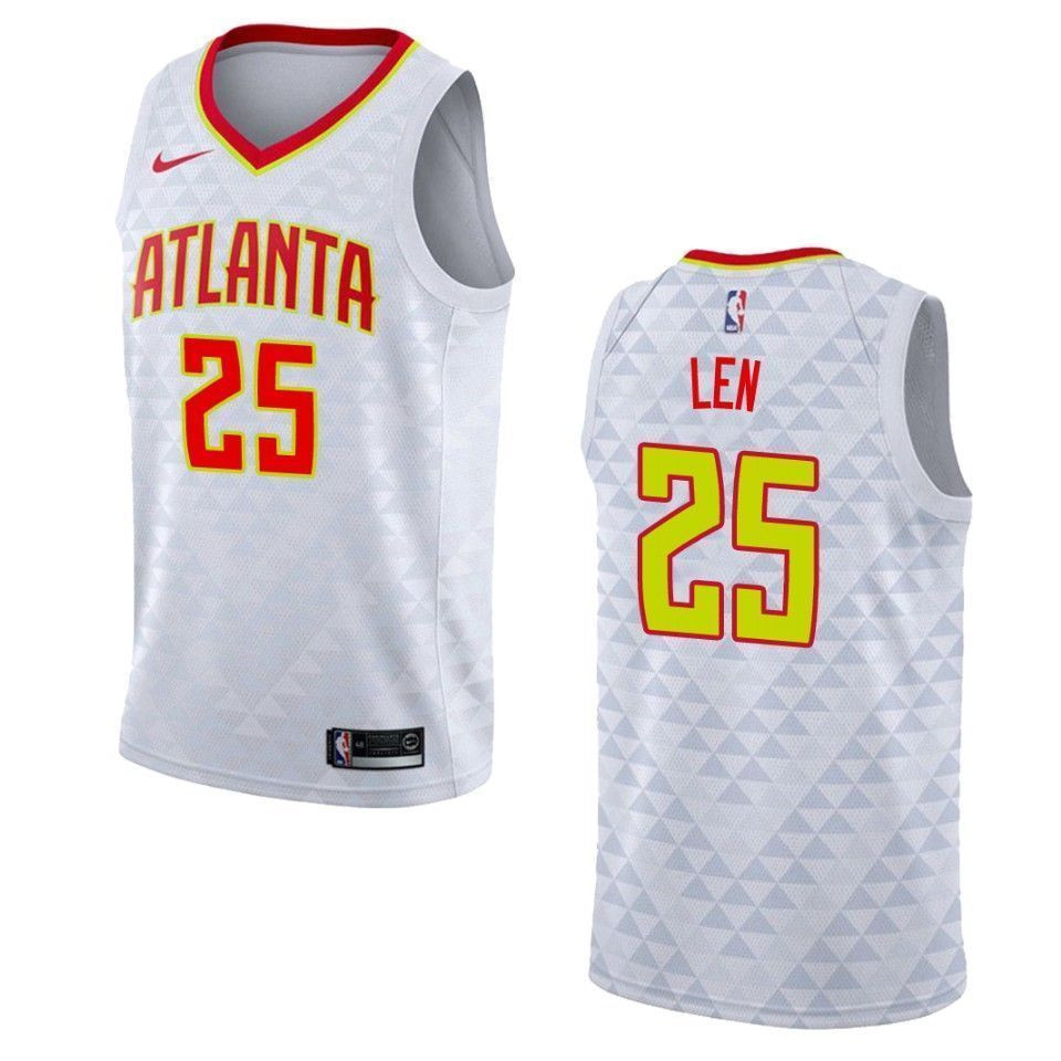 Atlanta Hawks 25 Alex Len Association Swingman White NBA Jersey Men's