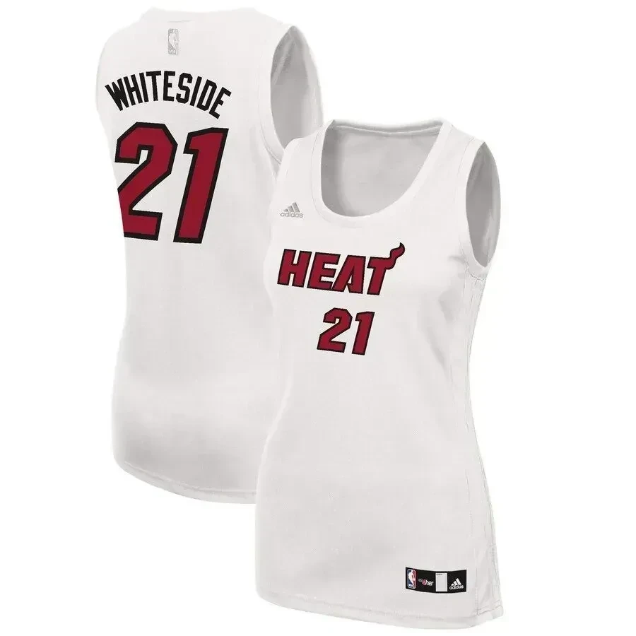 Hassa Whiteside Miami Heat Fashion White NBA Jersey Women's