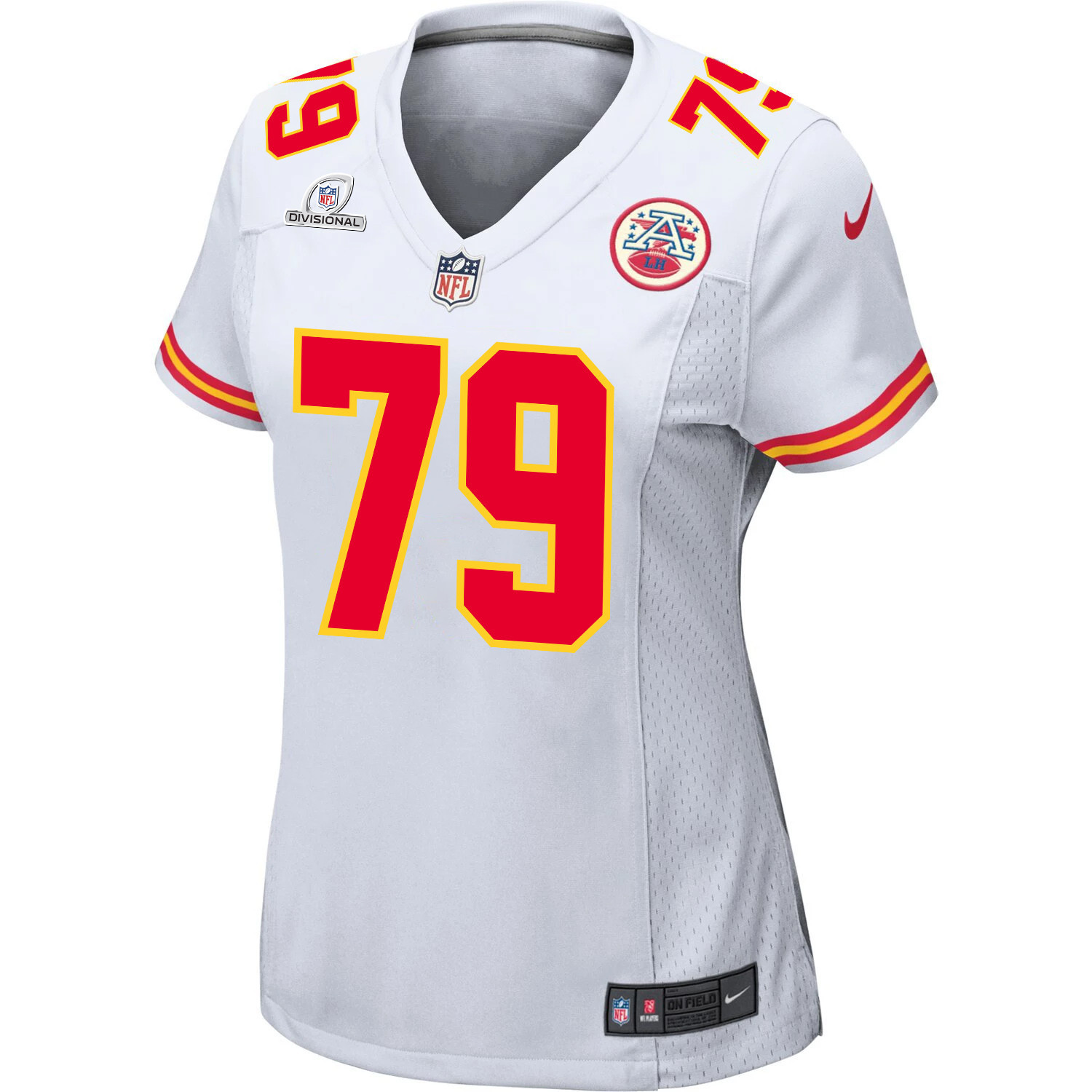 Donovan Smith 79 Kansas City Chiefs Super Bowl LVIII Patch Game White NFL Jersey Women's