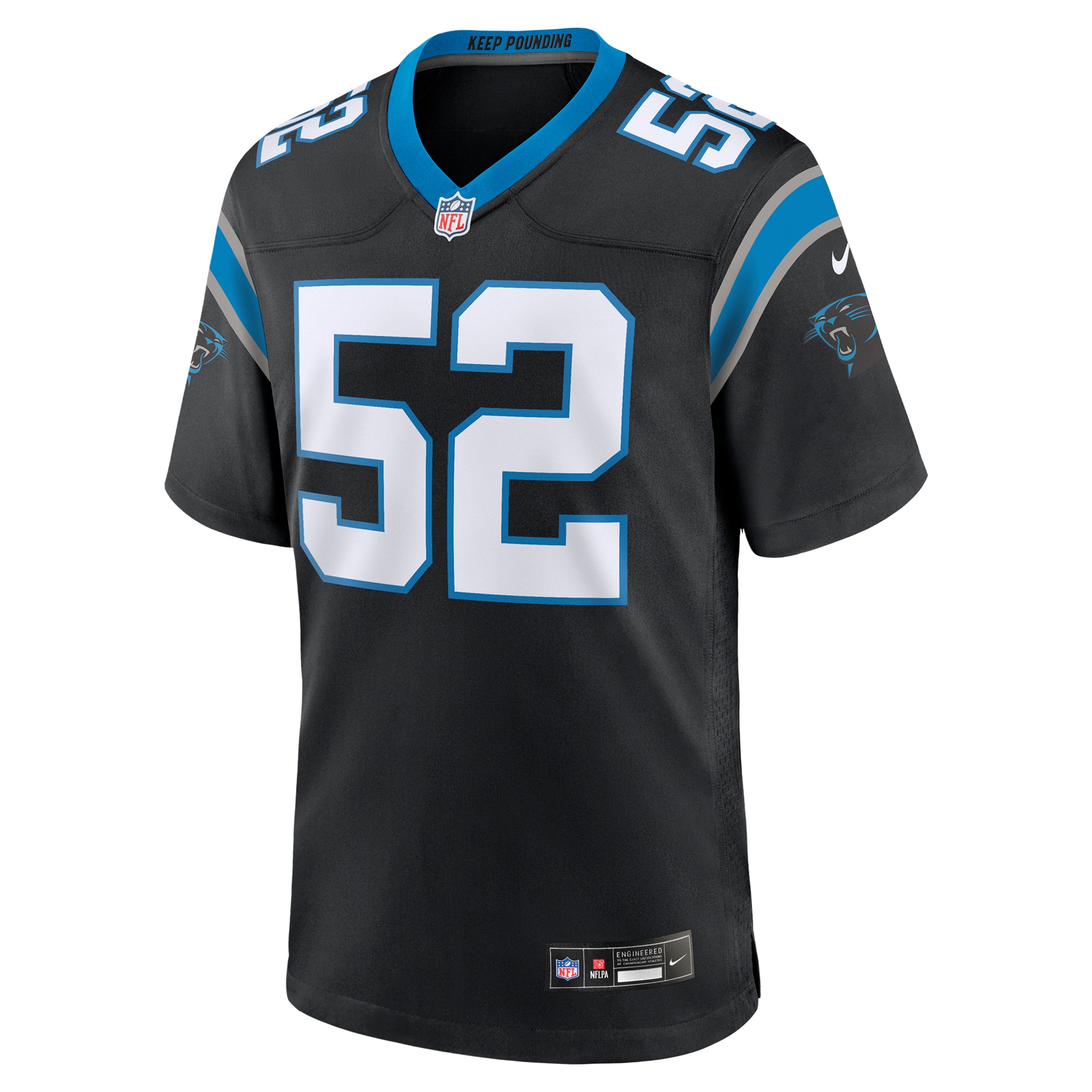 Carolina Panthers DJ Johnson Black Game NFL Jersey Men's