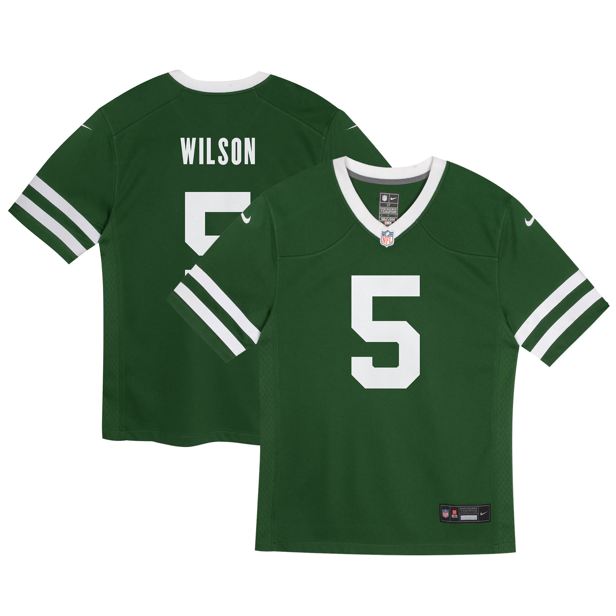 Preschool New York Jets Garrett Wilson Legacy Green Game NFL Jersey Men's