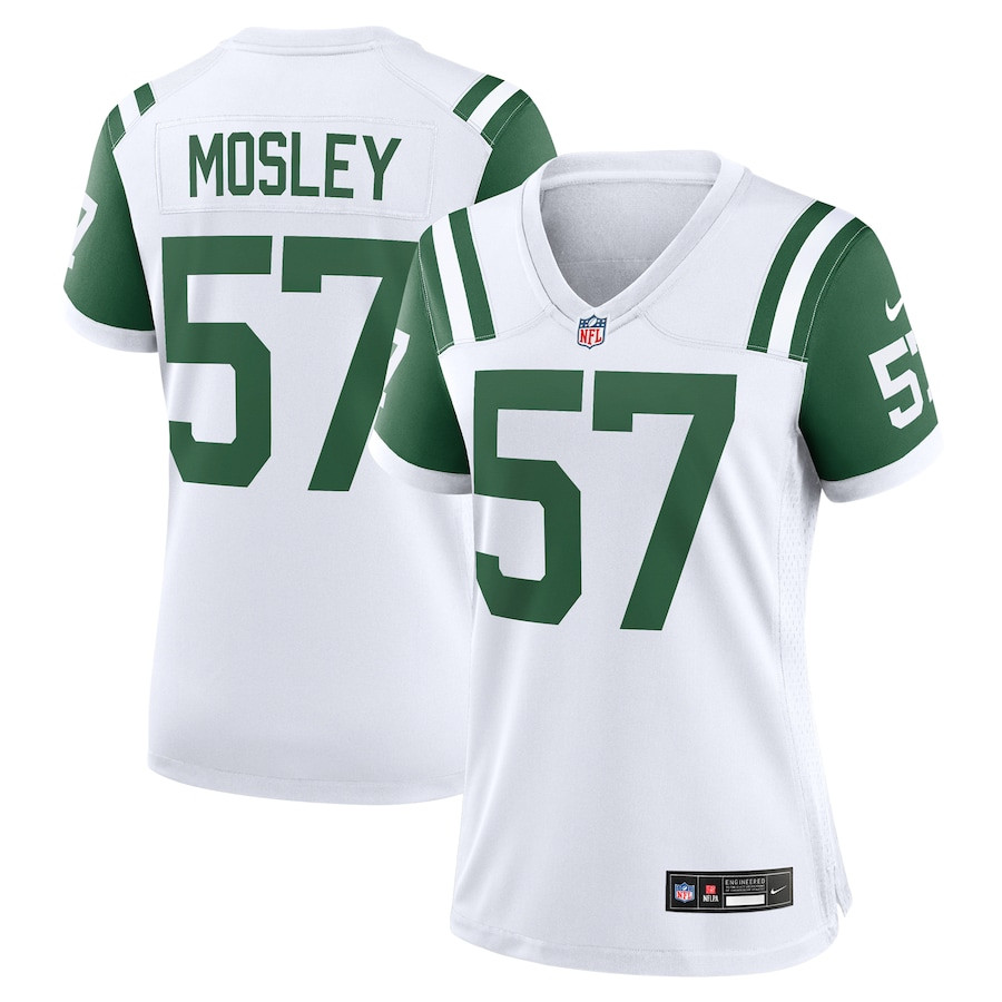 C.J. Mosley 57 New York Jets Classic Alternate Game White NFL Jersey Women's