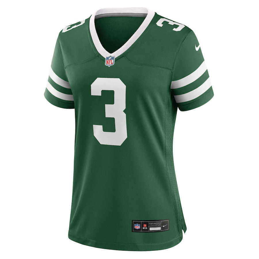 Jordan Travis 3 New York Jets Team Game Legacy Green NFL Jersey Women's
