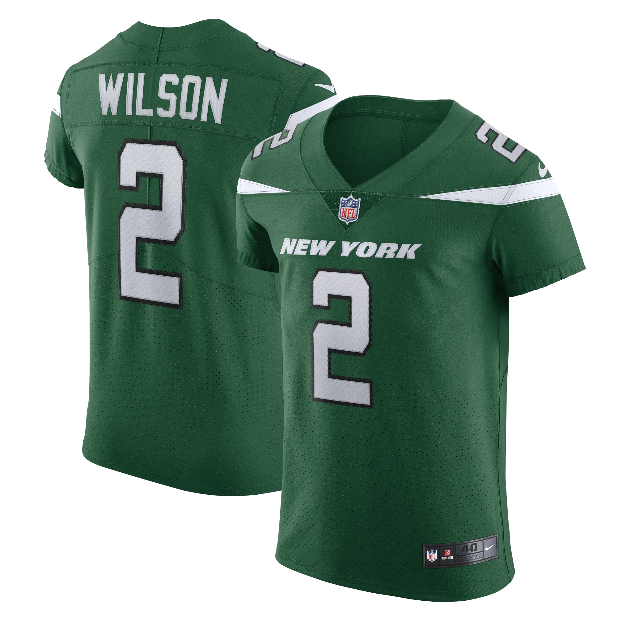 New York Jets Zach Wilson Gotham Green Vapor Elite NFL Jersey Men's