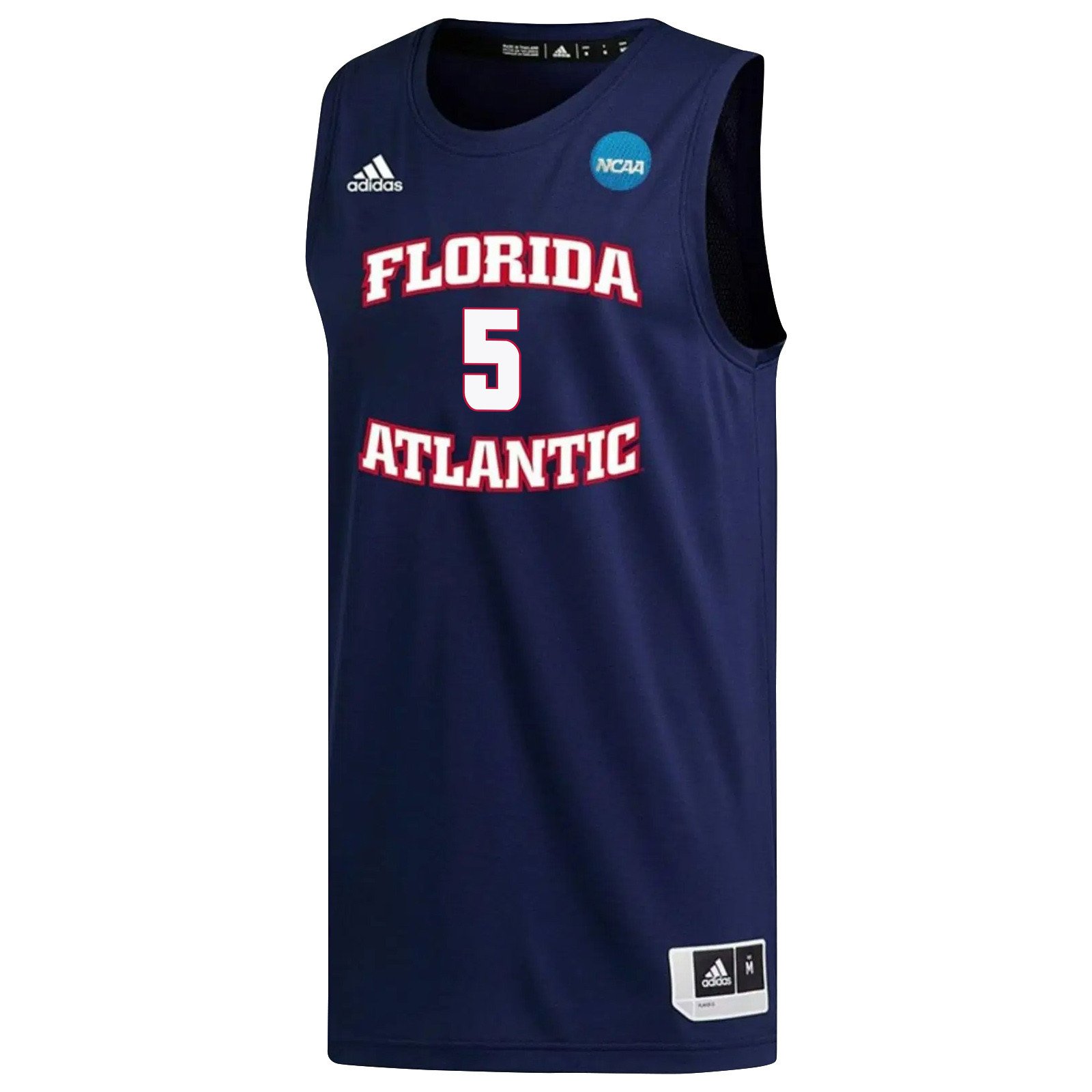 Isaiah Gaines 5 FAU Owls 2023 March Madness- Navy NCAA Jersey Men's