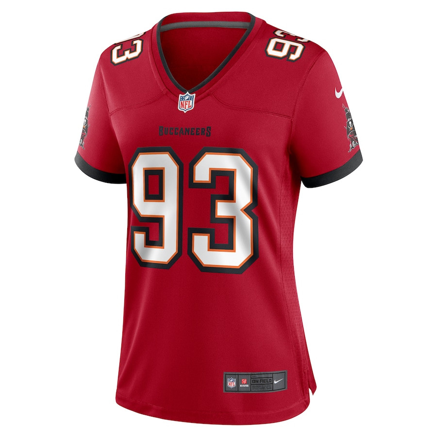 Eric Banks 93 Tampa Bay Buccaneers Game Red NFL Jersey Women's
