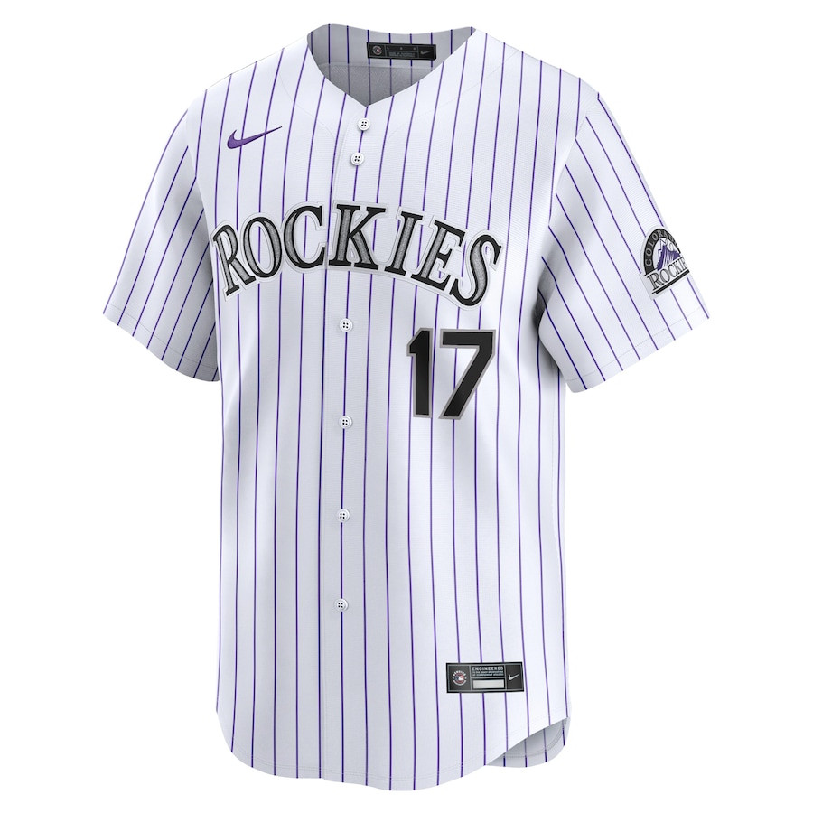 Todd Helton 17 Colorado Rockies Home Limited Player White MLB Jersey Men's