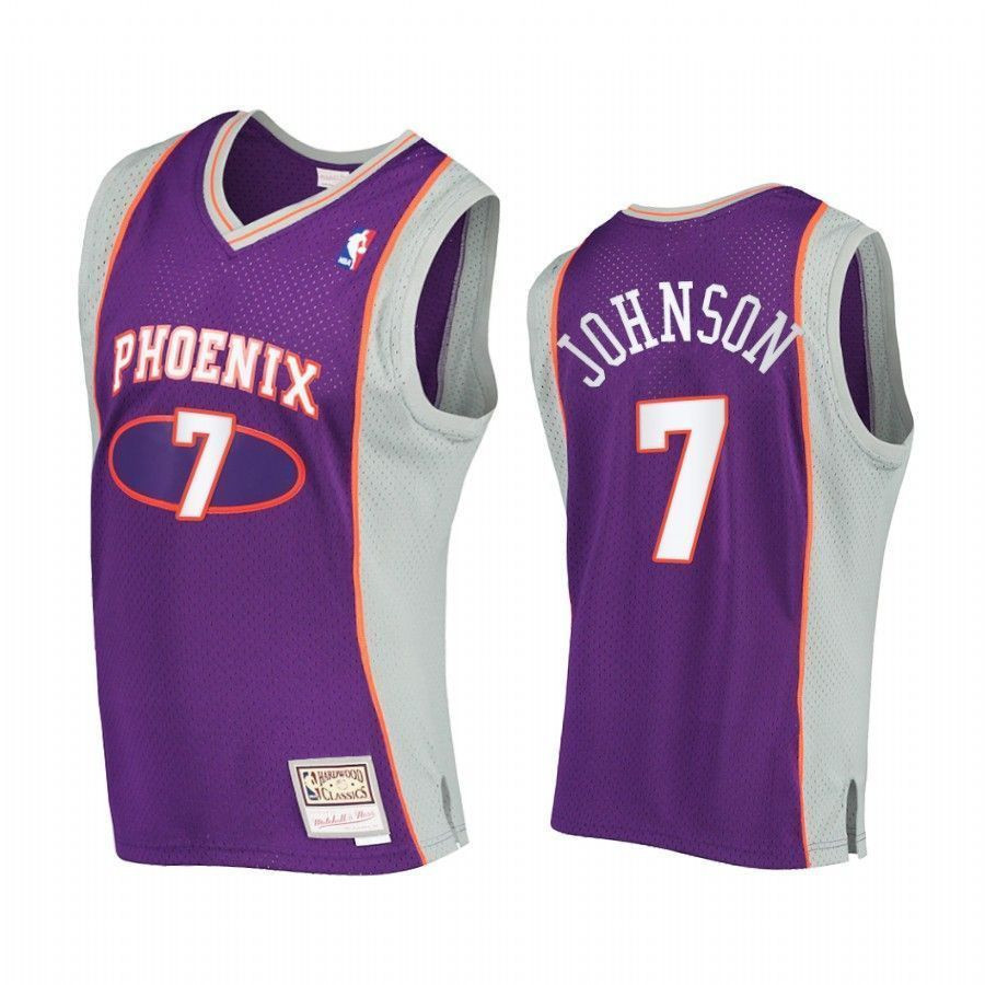 Kevin Johnson 7 Phoenix Suns Hardwood Classics Purple NBA Jersey Men's