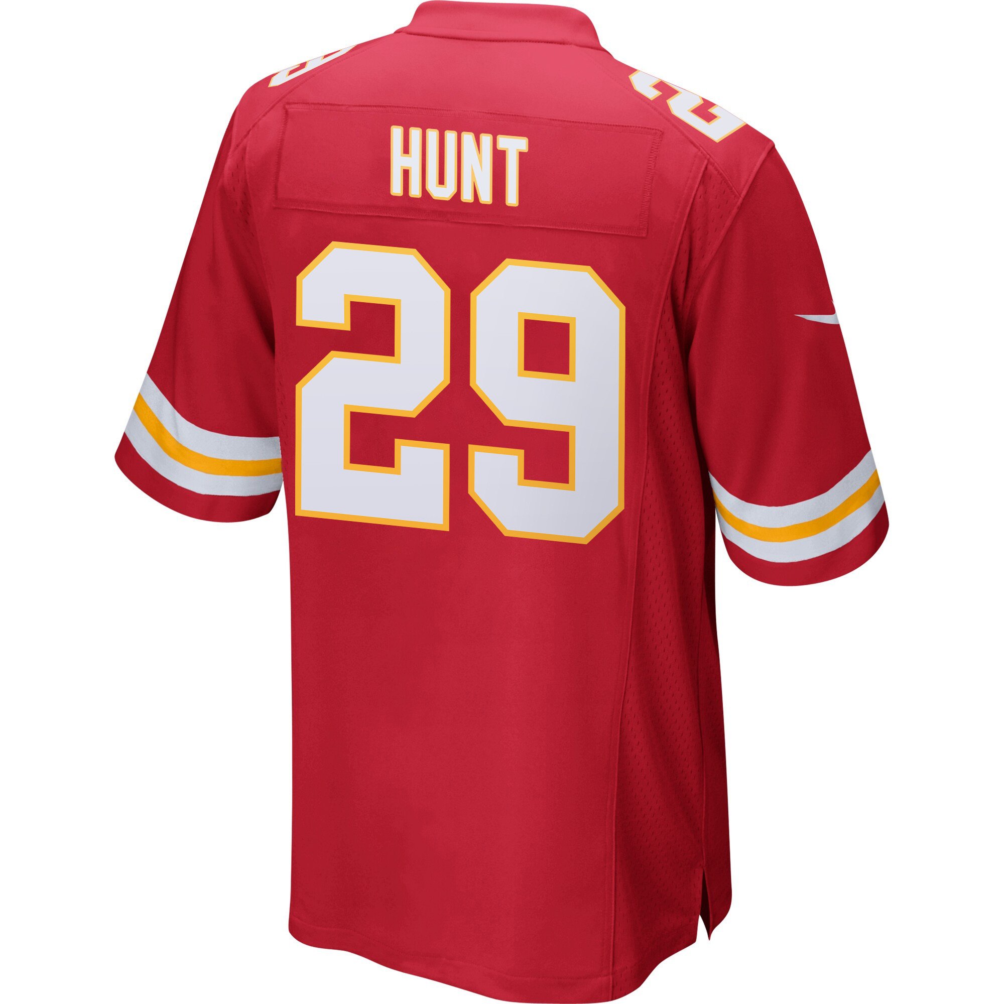 Kareem Hunt 29 Kansas City Chiefs Super Bowl LIX Champions Patch New Orleans Where Passion Ignites' EMBROIDERED Game Red NFL Jersey Men's