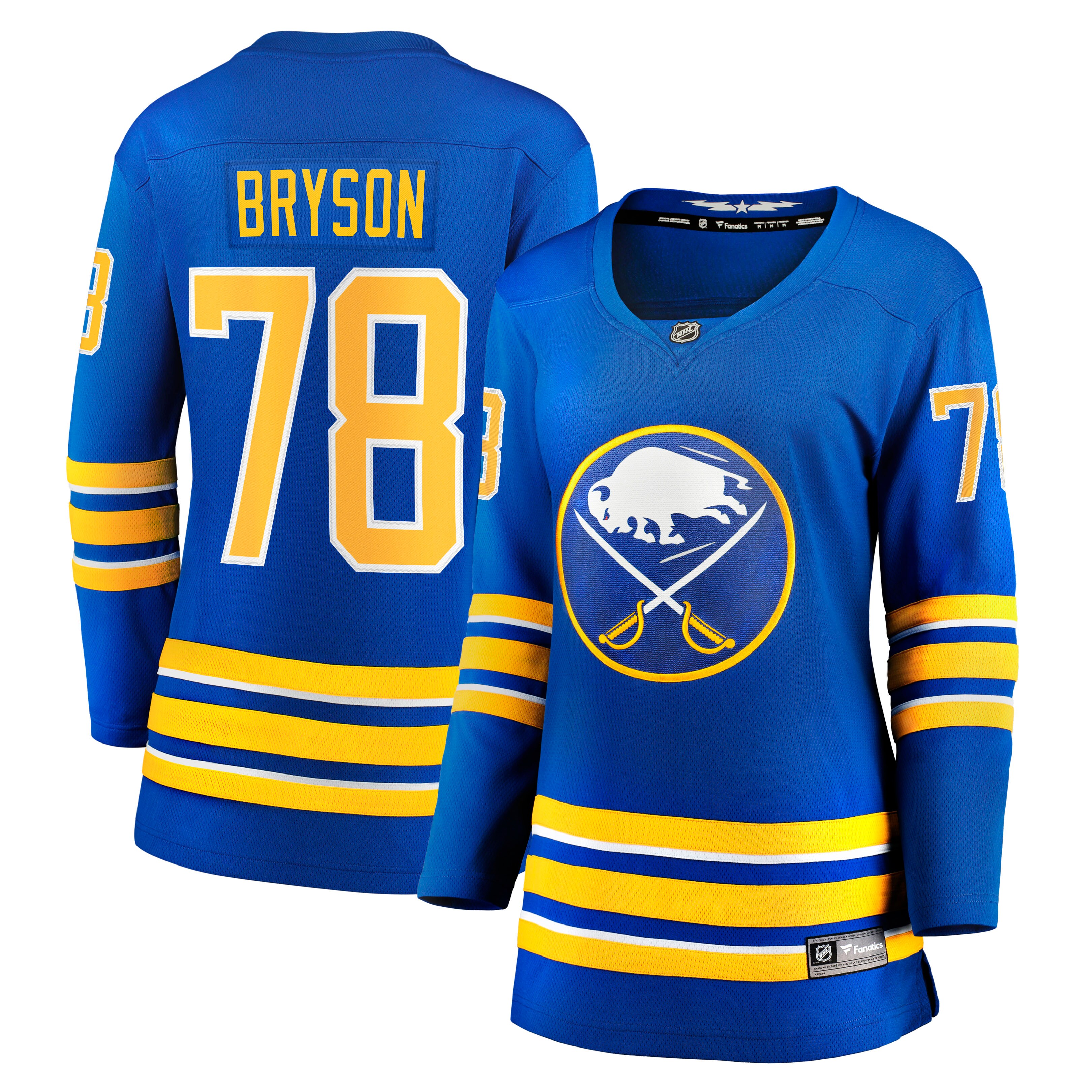 Buffalo Sabres Jacob Bryson Royal Home Breakaway Player NHL Jersey Women's