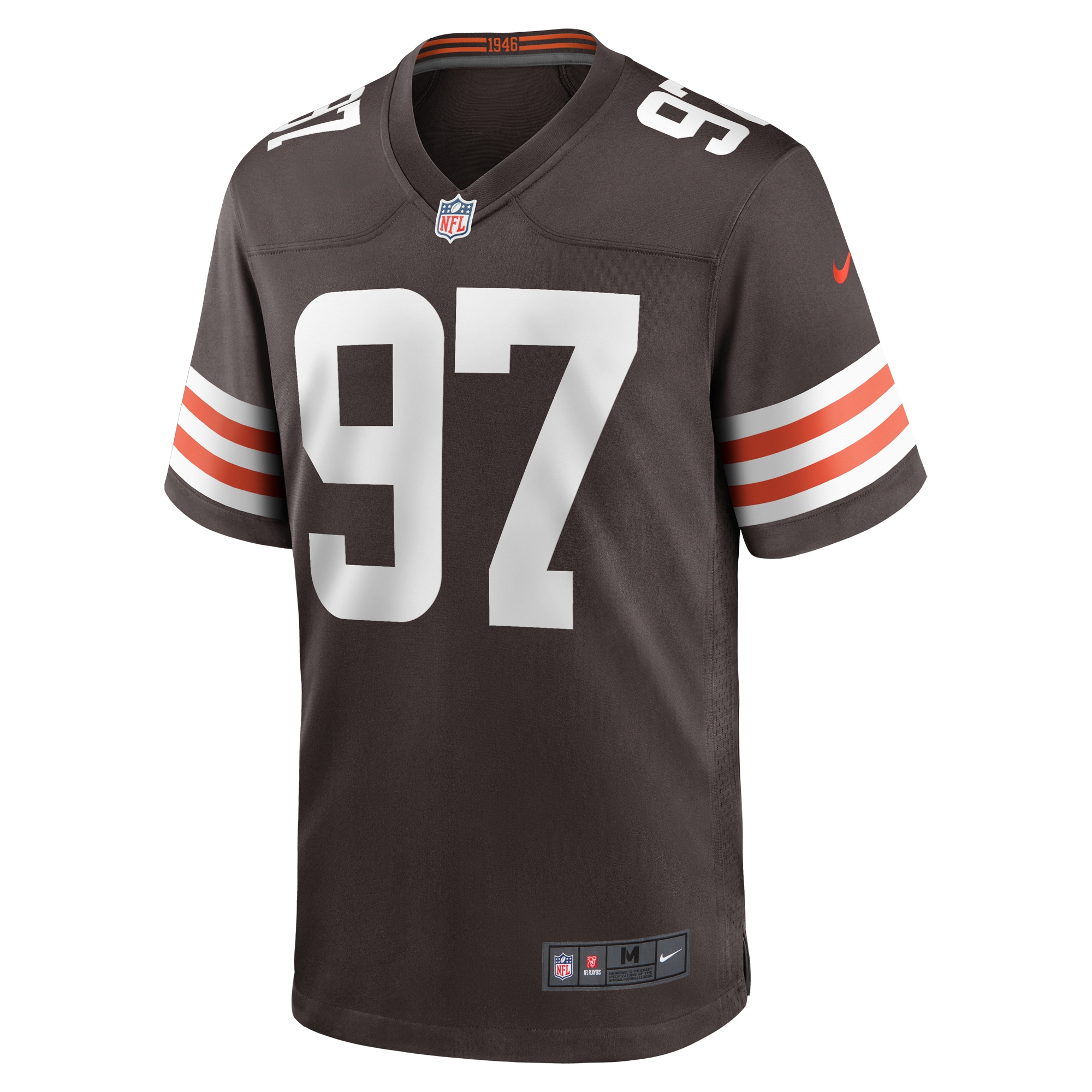 Cleveland Browns Tommy Togiai Brown Game NFL Jersey Men's