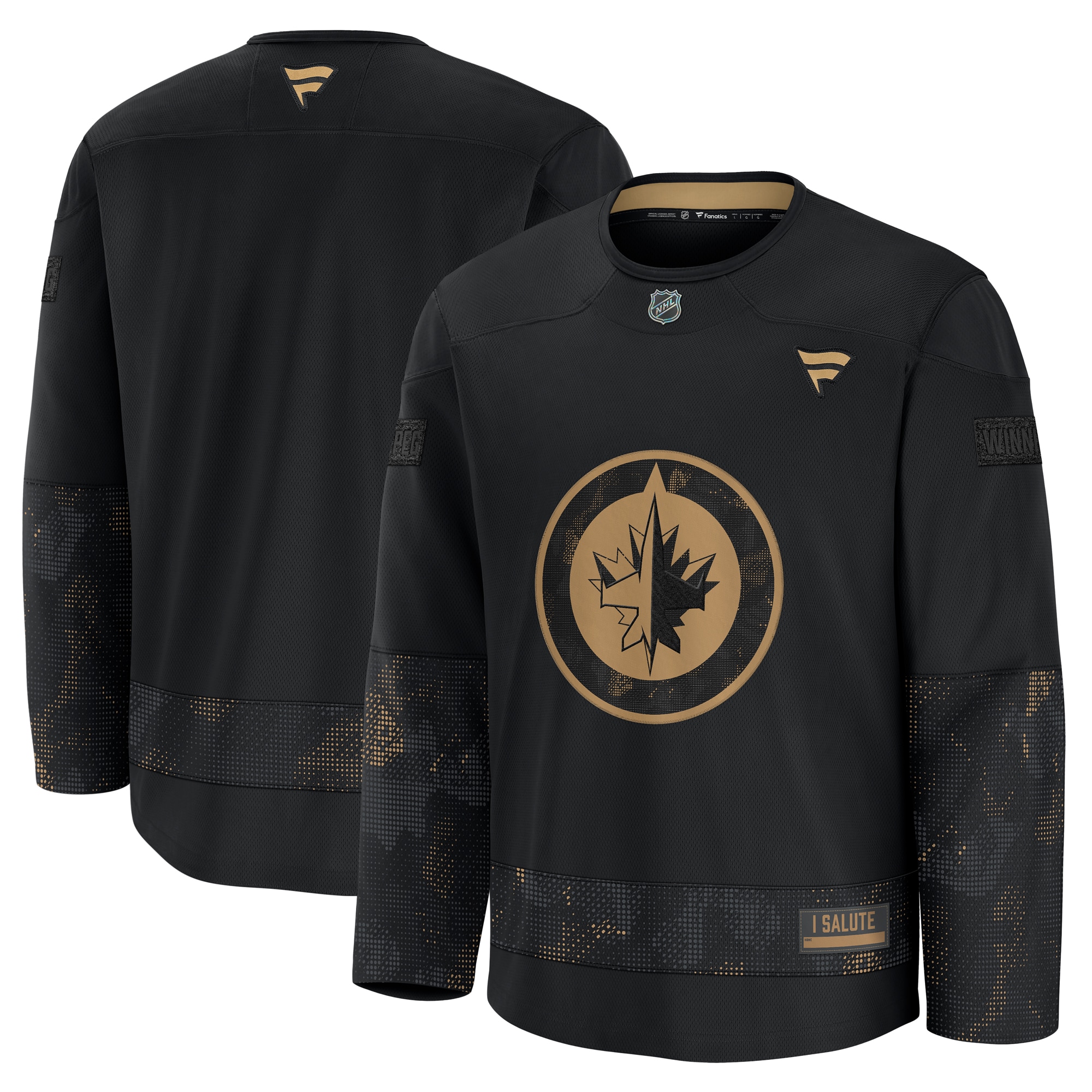 Winnipeg Jets Black 2024 Military Appreciation Practice NHL Jersey Men's