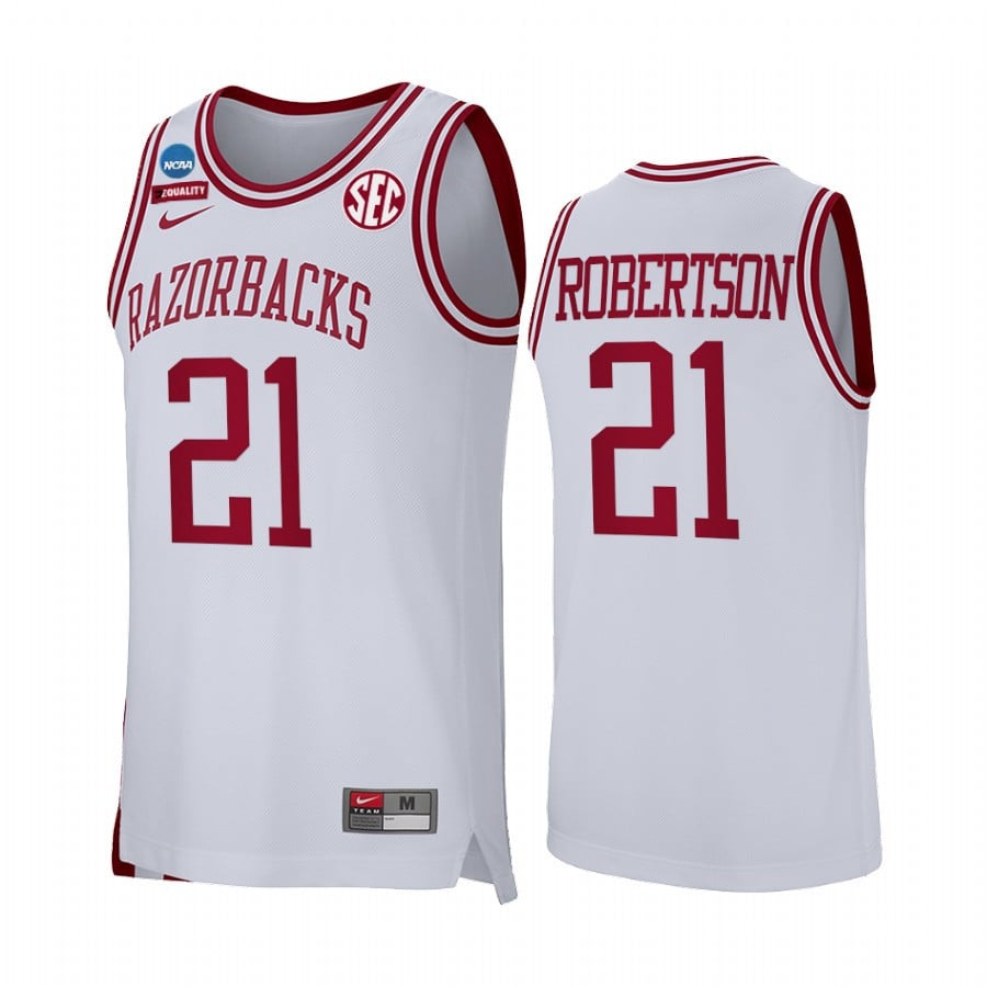 Alvin Robertson 21 Arkansas Razorback White Retro Alumni NCAA Jersey Men's