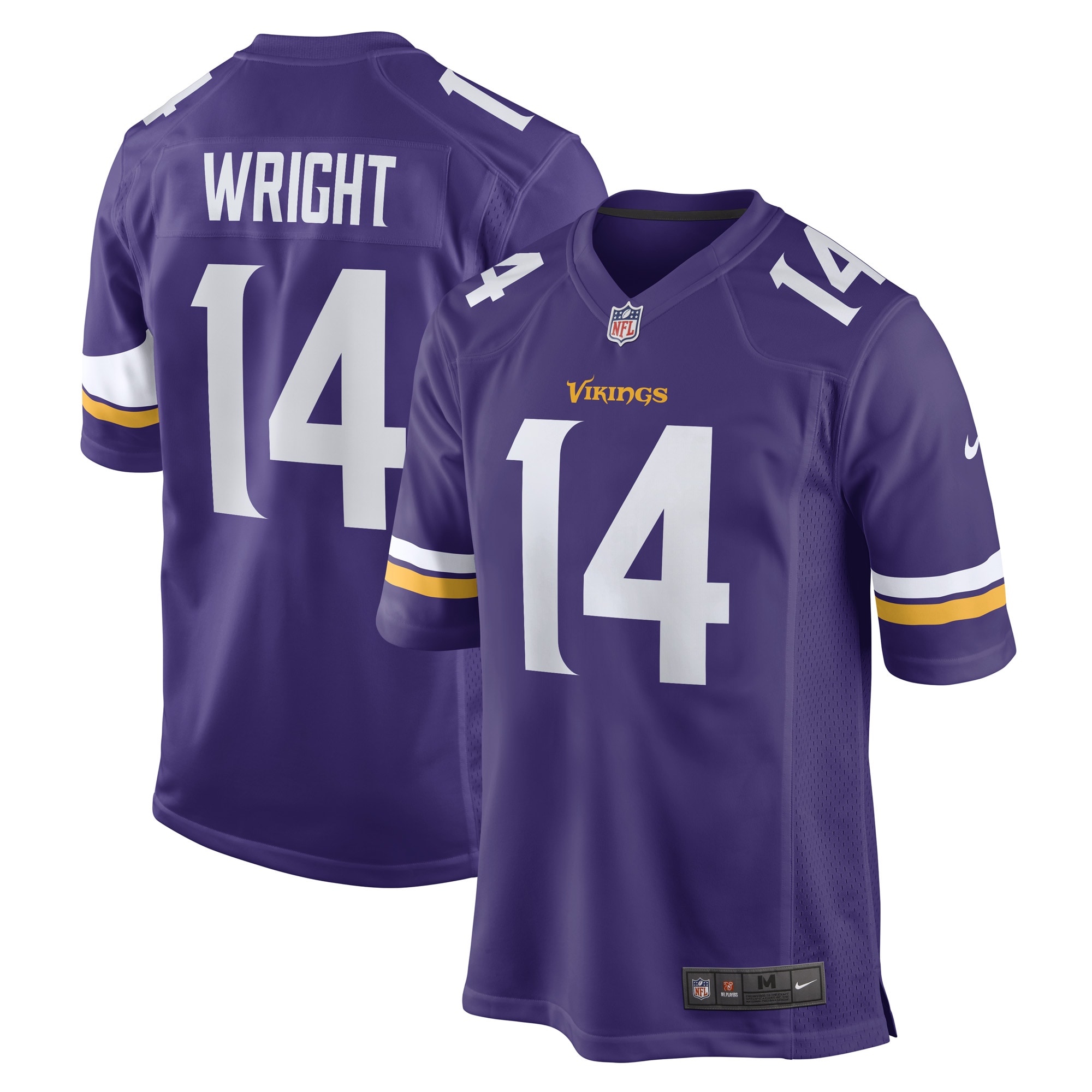 Minnesota Vikings Ryan Wright Purple Game Player NFL Jersey Men's