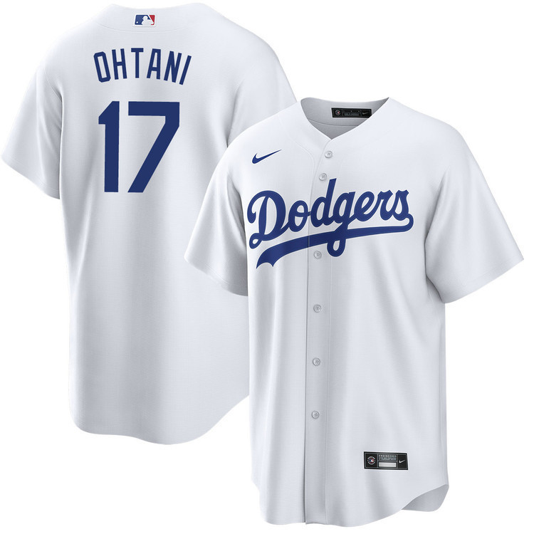 Shohei Ohtani 17 Los Angeles Dodgers Home White MLB Jersey Men's