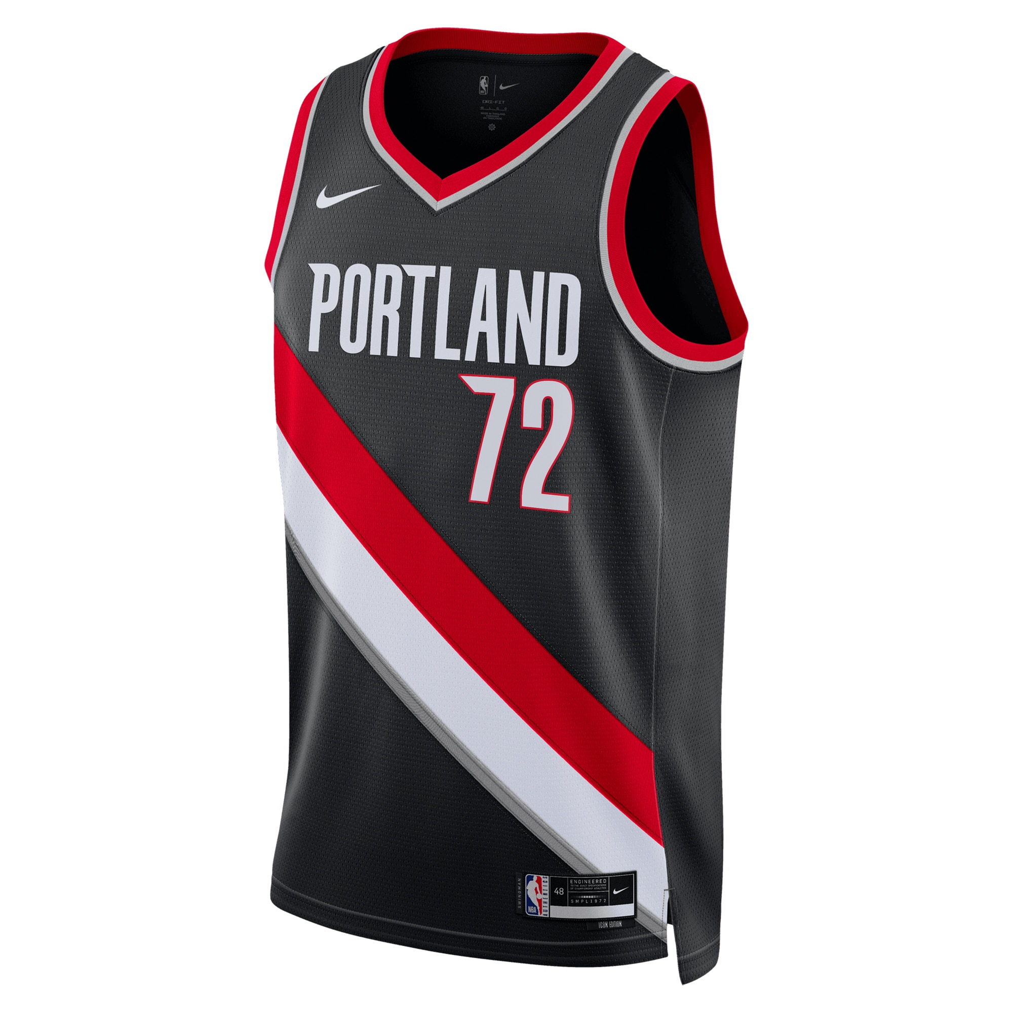 Portland Trail Blazers Icon Edition Swingman Black Rayan Ruper Unisex NBA Jersey Unisex