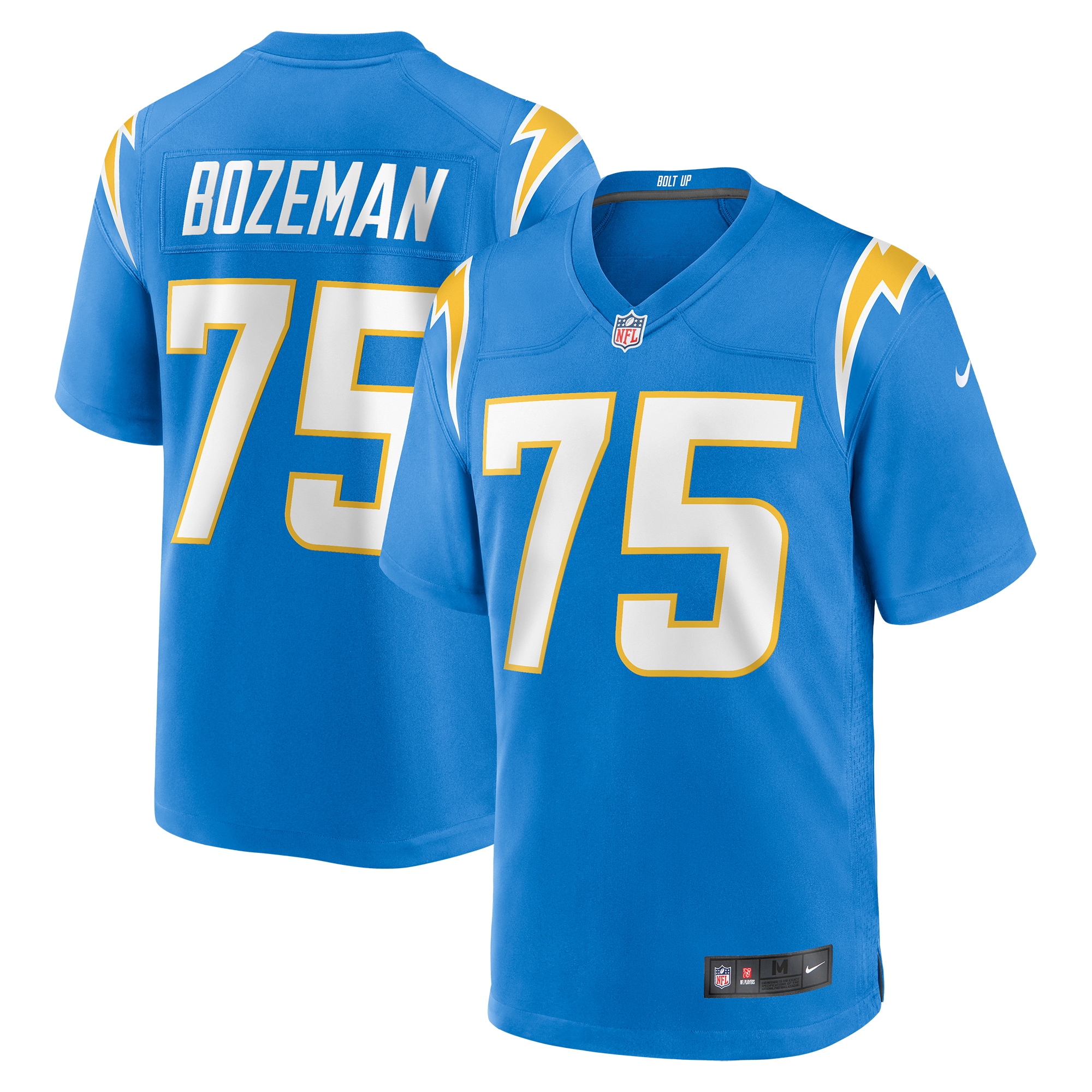 Los Angeles Chargers Bradley Bozeman Powder Blue Game NFL Jersey Men's