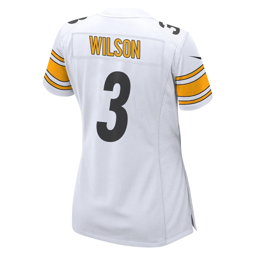Russell Wilson 3 Pittsburgh Steelers Game White NFL Jersey Women's