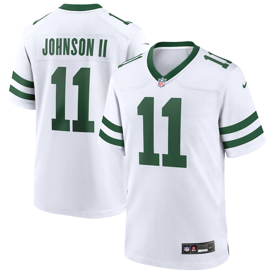 Jermaine Johnson II 11 New York Jets Game Legacy White NFL Jersey Men's