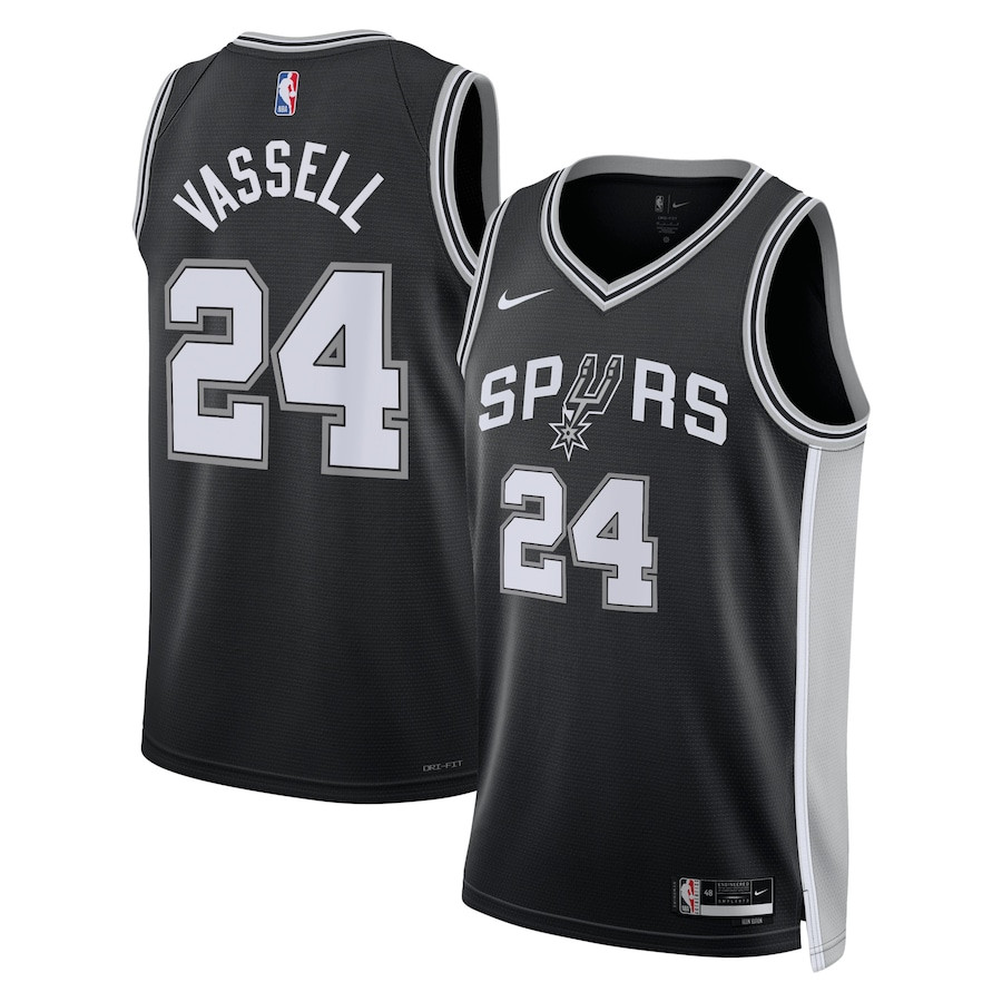 Devin Vassell 24 San Antonio Spurs Unisex Swingman Icon Edition Black NBA Jersey Unisex