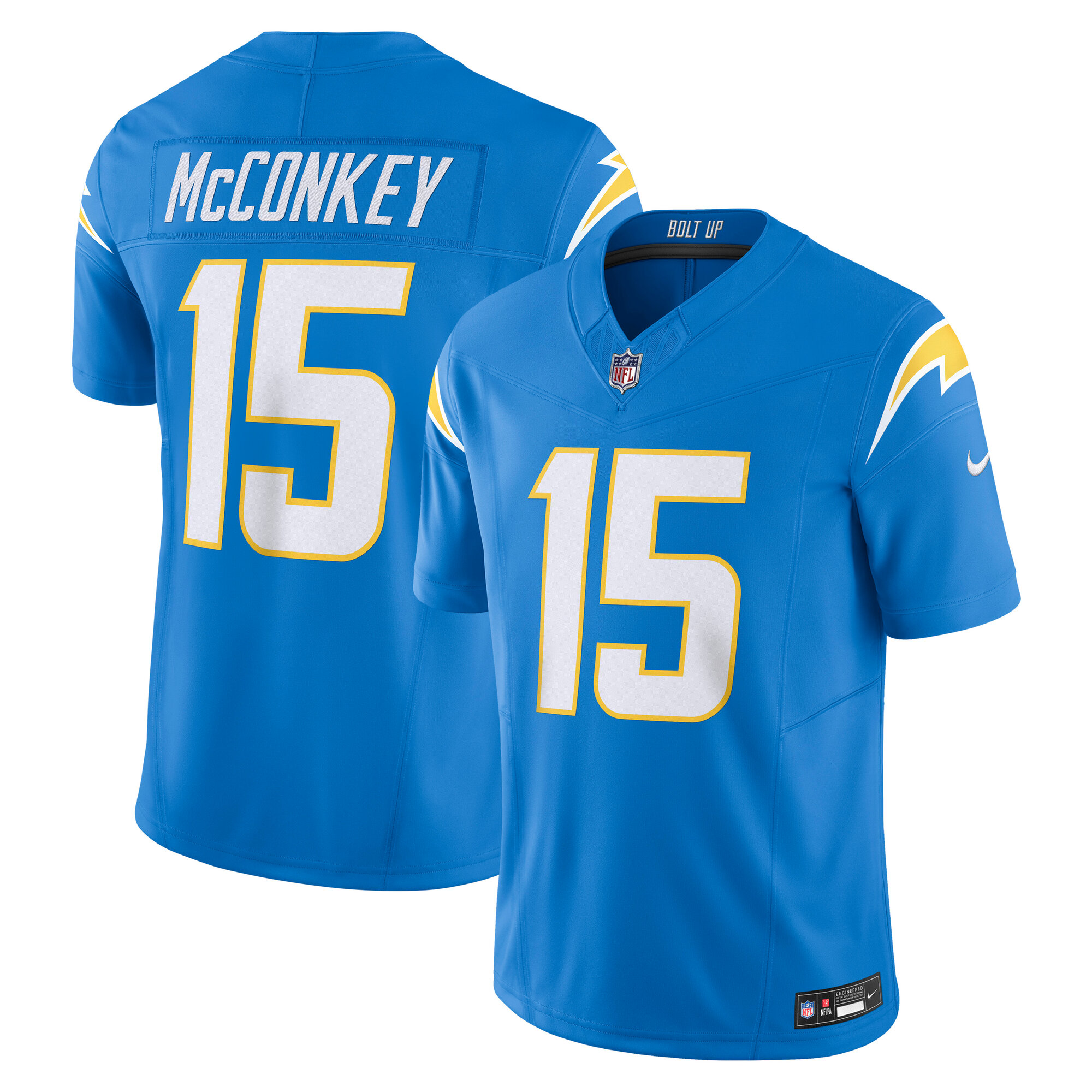 Los Angeles Chargers Ladd McConkey Powder Blue Team Vapor F.U.S.E. Limited NFL Jersey Men's