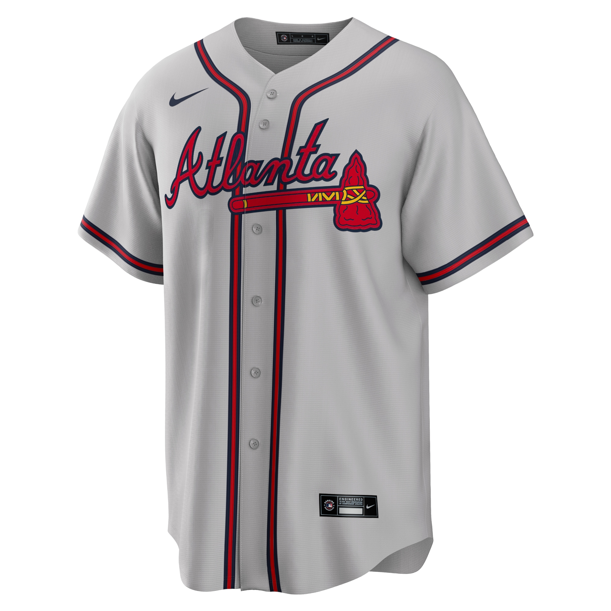 Atlanta Braves Ronald Acuna Jr. Gray Road Player Name MLB Jersey Men's