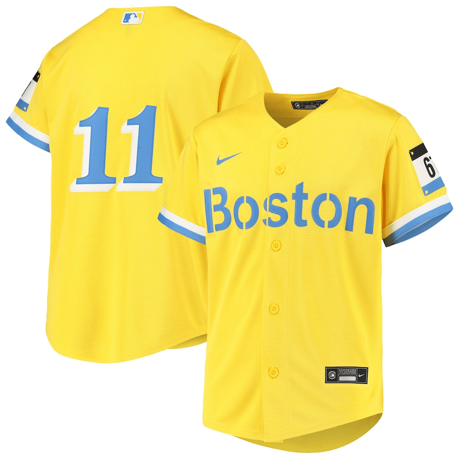 Rafael Devers 11 Boston Red Sox City Connect Gold MLB Jersey Youth