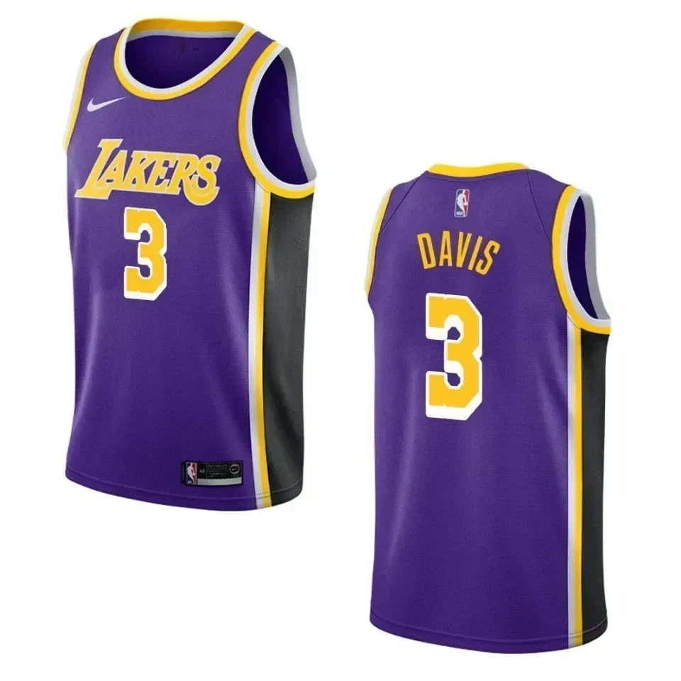 Los Angeles Lakers 3 Anthony Davis Statement Swingman Purple NBA Jersey Men's