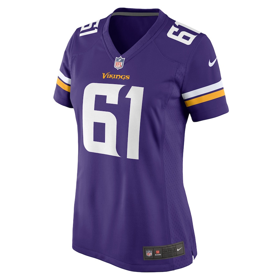 Jalen Redmond 61 Minnesota Vikings Game Purple NFL Jersey Women's