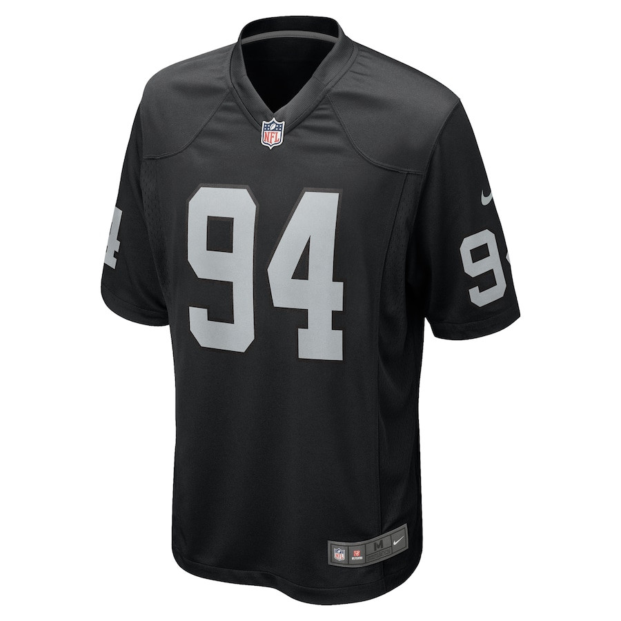 Christian Wilkins 94 Las Vegas Raiders Team Game Black NFL Jersey Men's