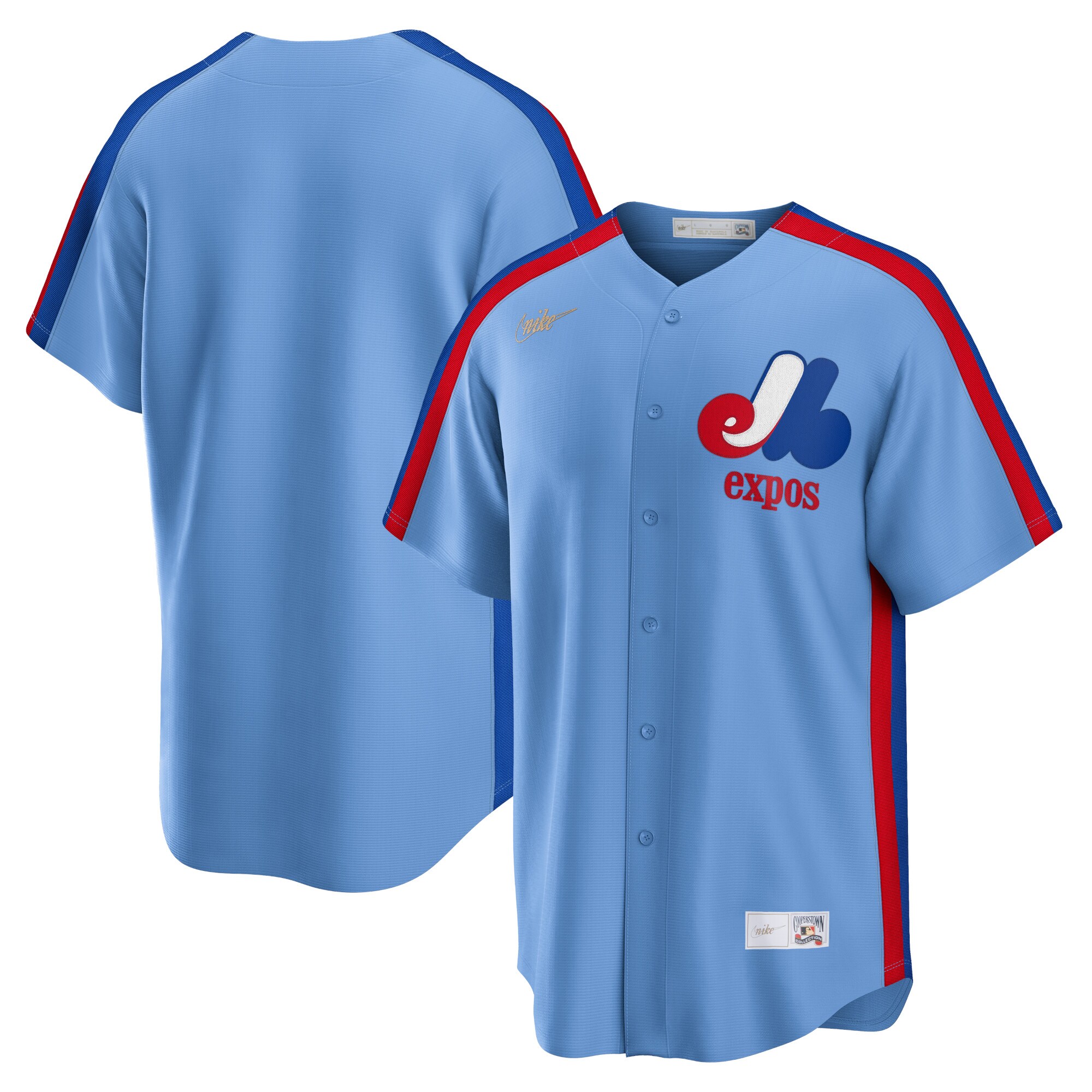 Montreal Expos Light Blue Road Cooperstown Collection Team MLB Jersey Men's