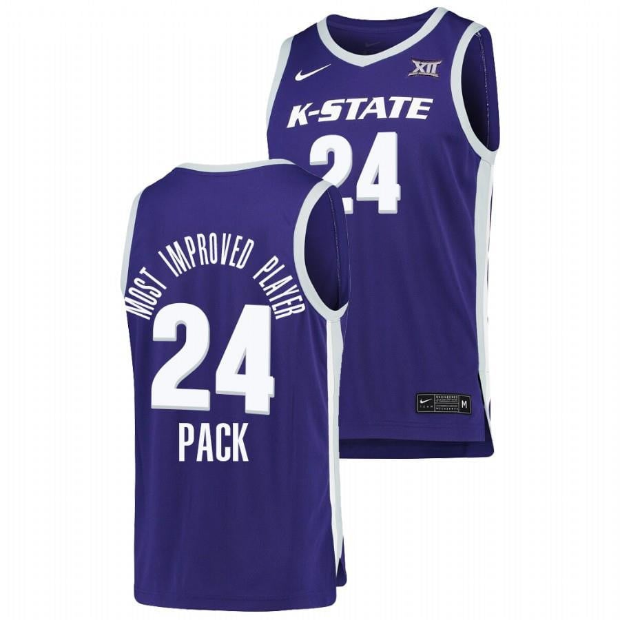 Nijel Pack 24 Purple Kansas State Wildcats Big 12 Most Improved Player NCAA Jersey Men's