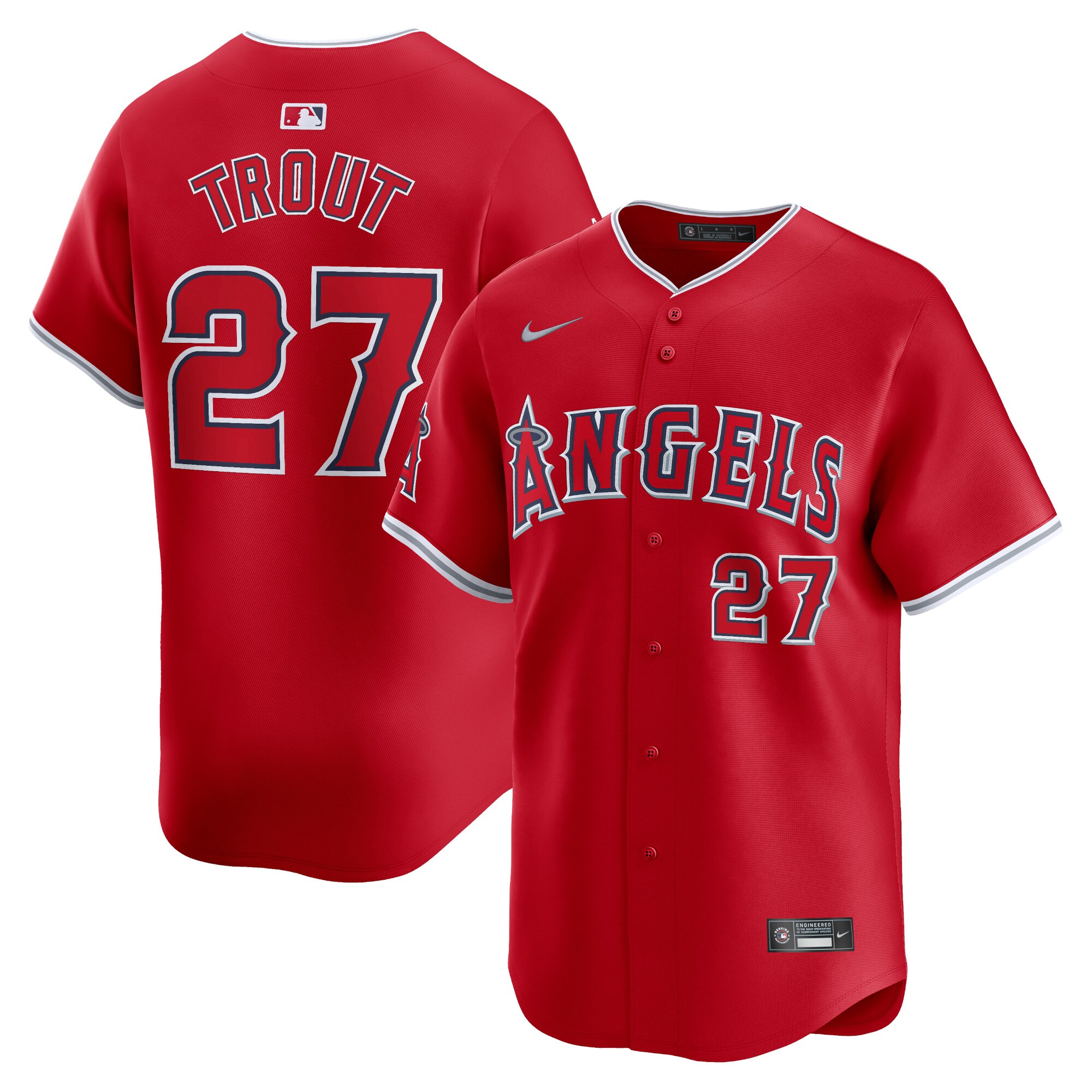 Los Angeles Angels Mike Trout Red Alternate Limited Player MLB Jersey Men's
