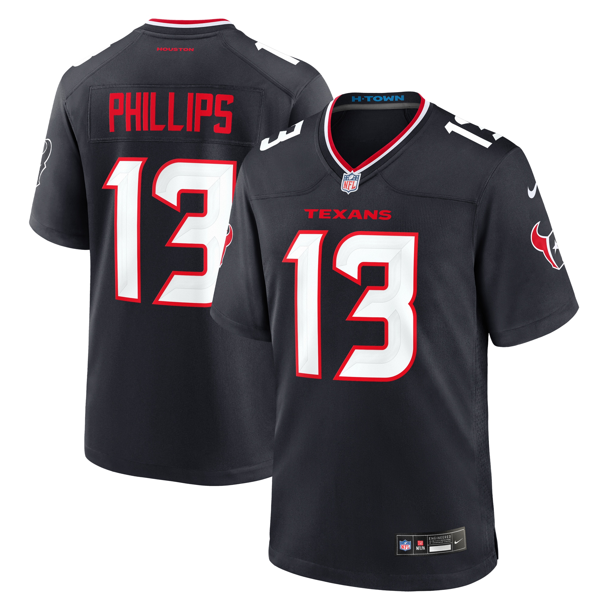 Houston Texans DelShawn Phillips Navy Team Game NFL Jersey Men's