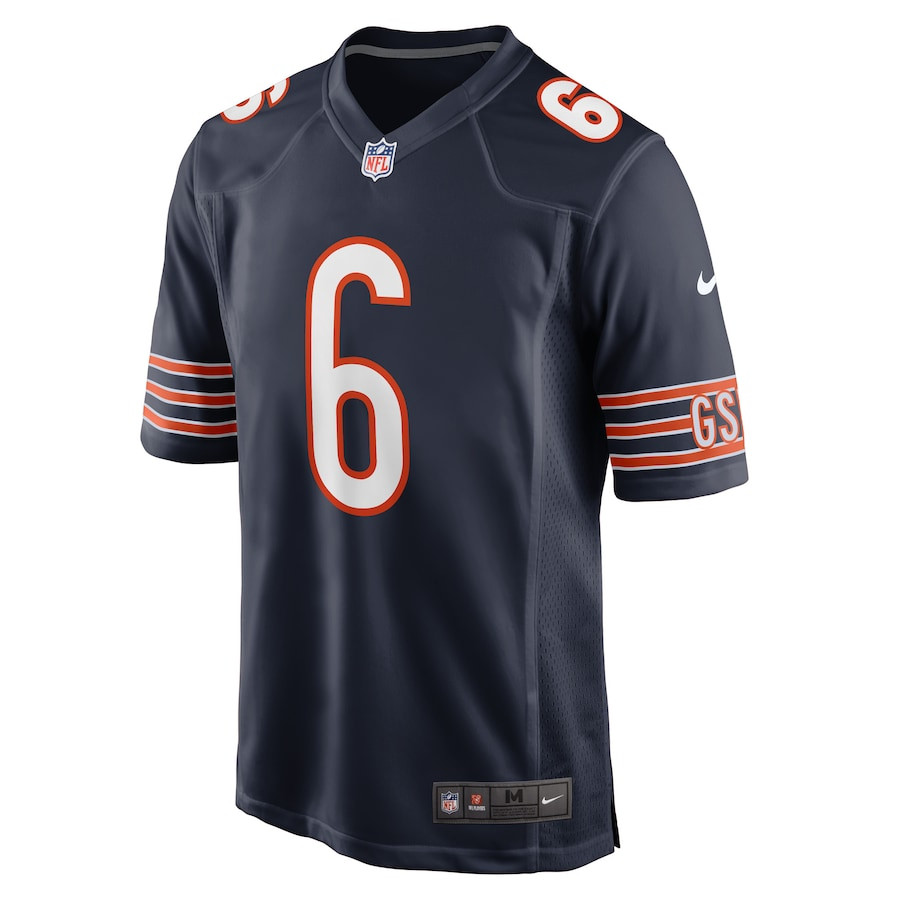 Kyler Gordon 6 Chicago Bears Game Navy NFL Jersey Men's