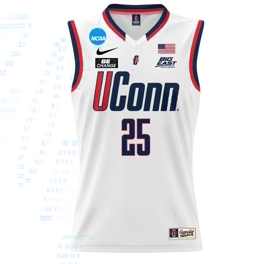 Ice Brady 25 UConn Huskies 2024 White Unisex NCAA Jersey Unisex