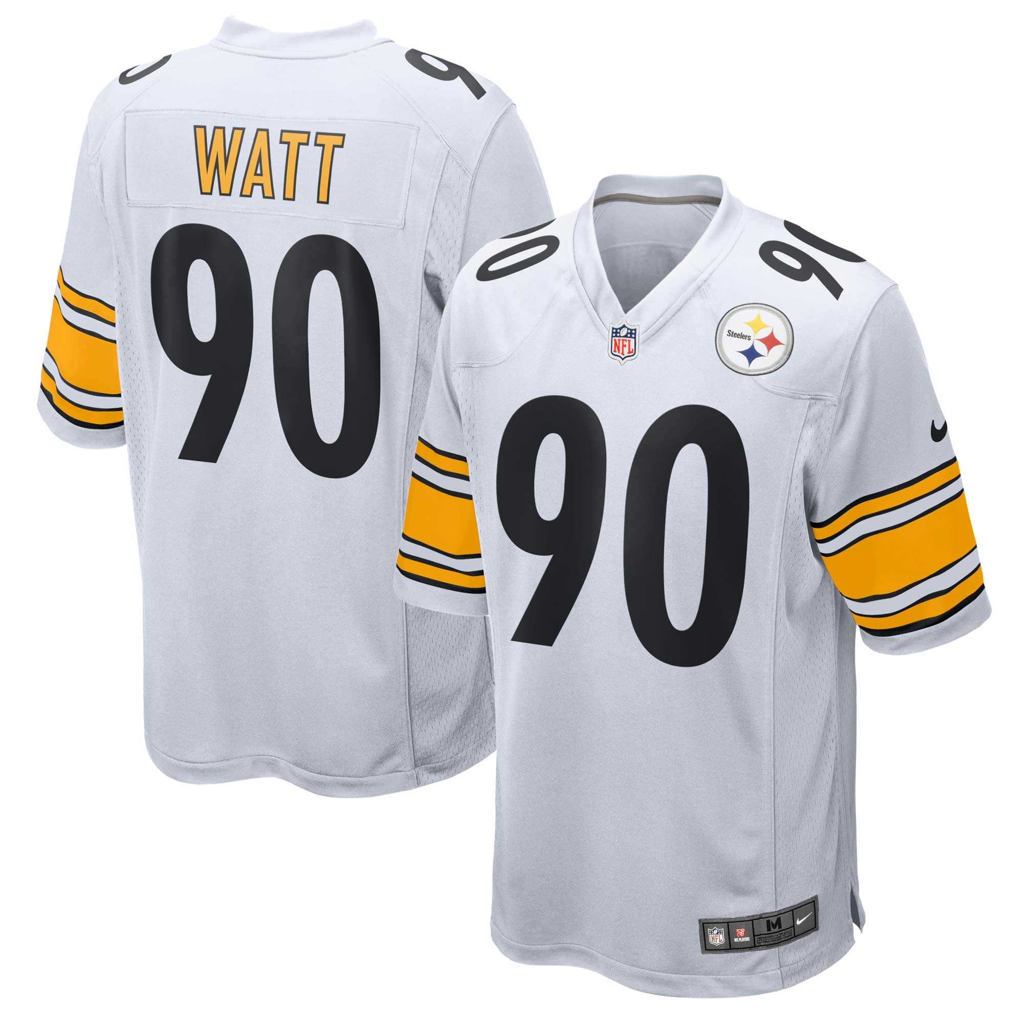 Pittsburgh Steelers T.J. Watt White Game NFL Jersey Men's