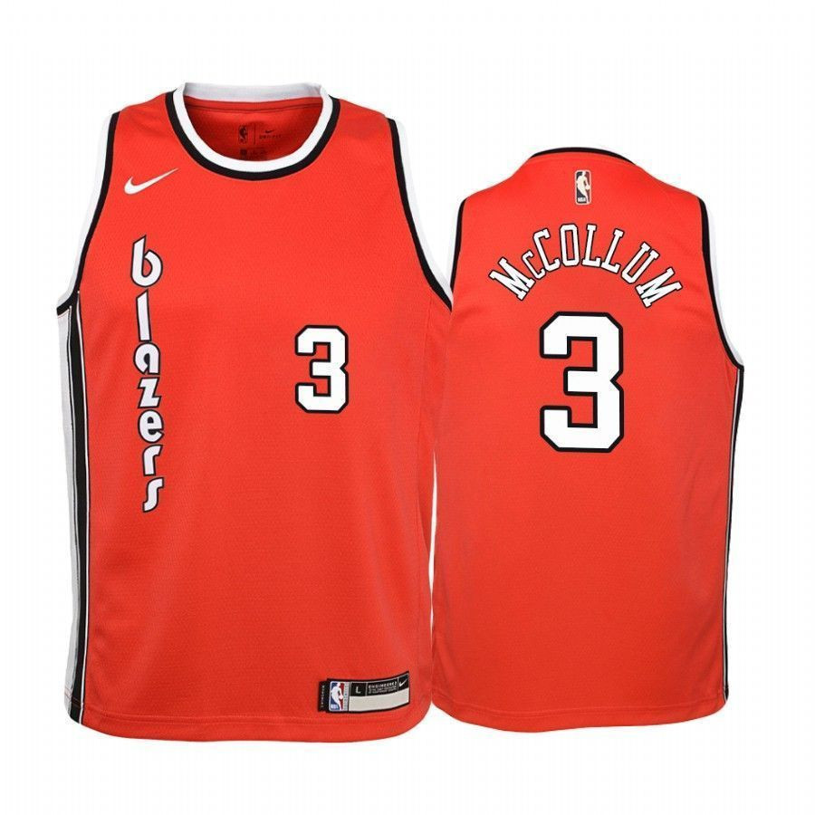 Blazers C.j. Mccollum Hardwood Classics Red NBA Jersey Youth