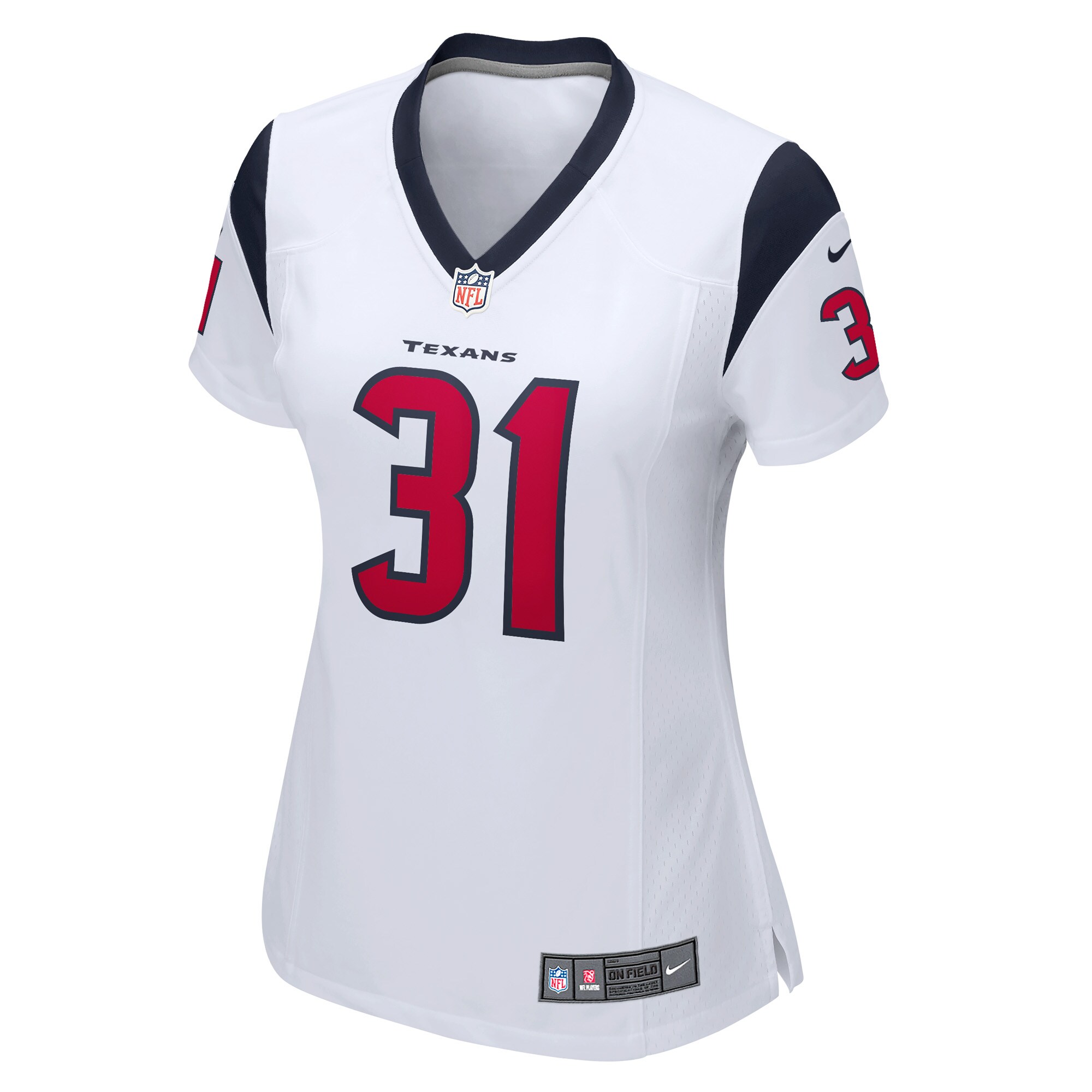 Houston Texans Dameon Pierce White Game Player NFL Jersey Women's