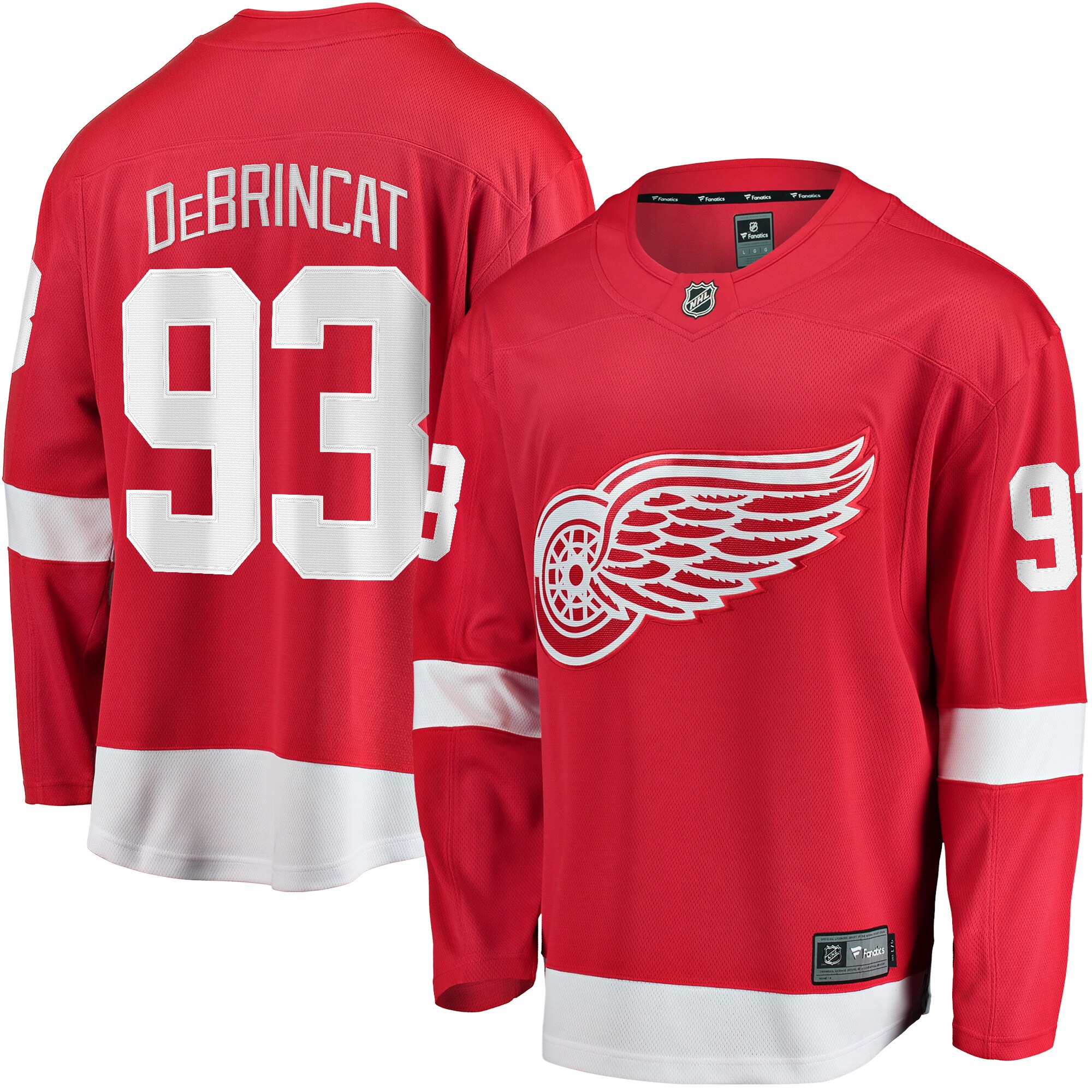 Detroit Red Wings Alex DeBrincat Red Home Premier Breakaway Player NHL Jersey Men's