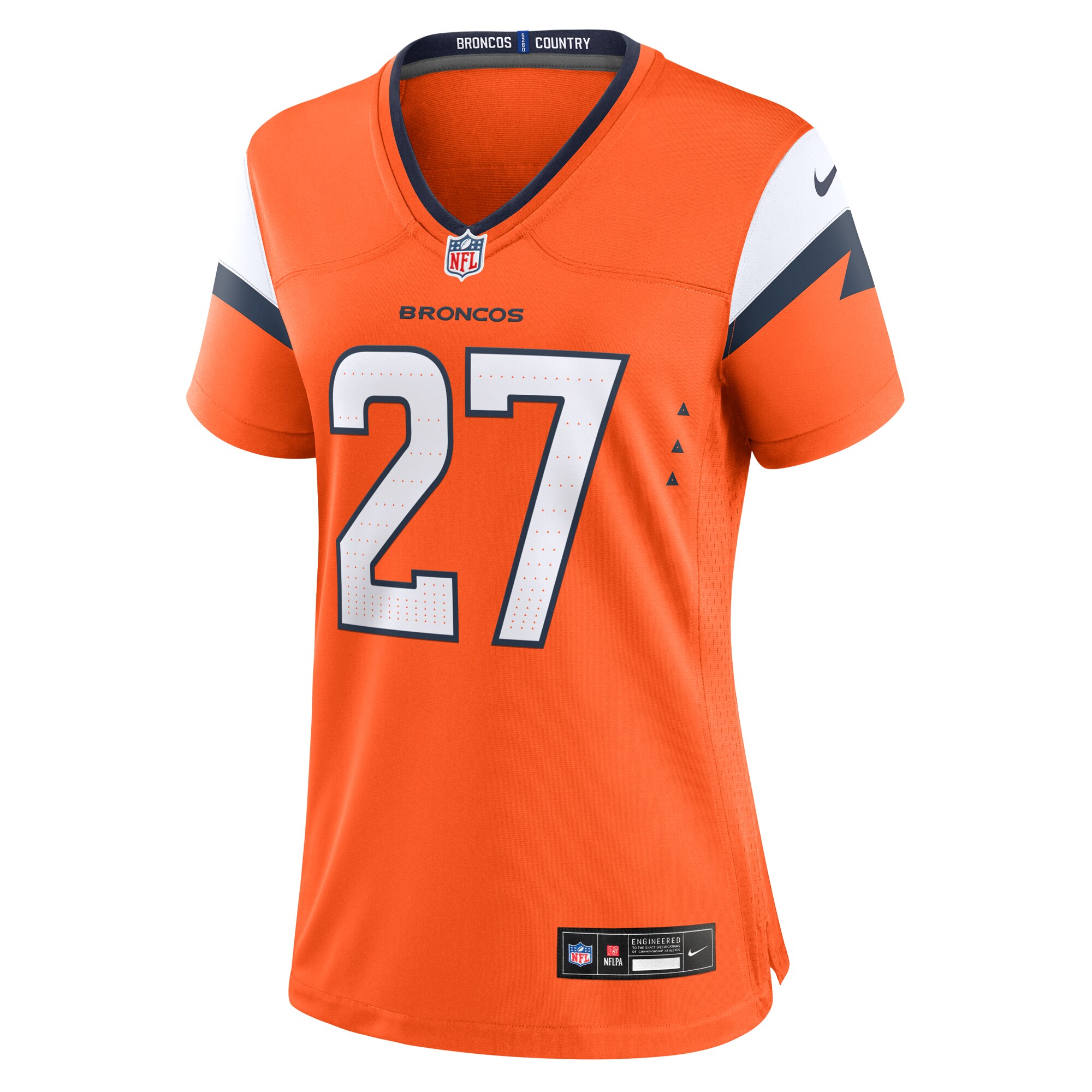 Denver Broncos Damarri Mathis Orange Team Game NFL Jersey Women's