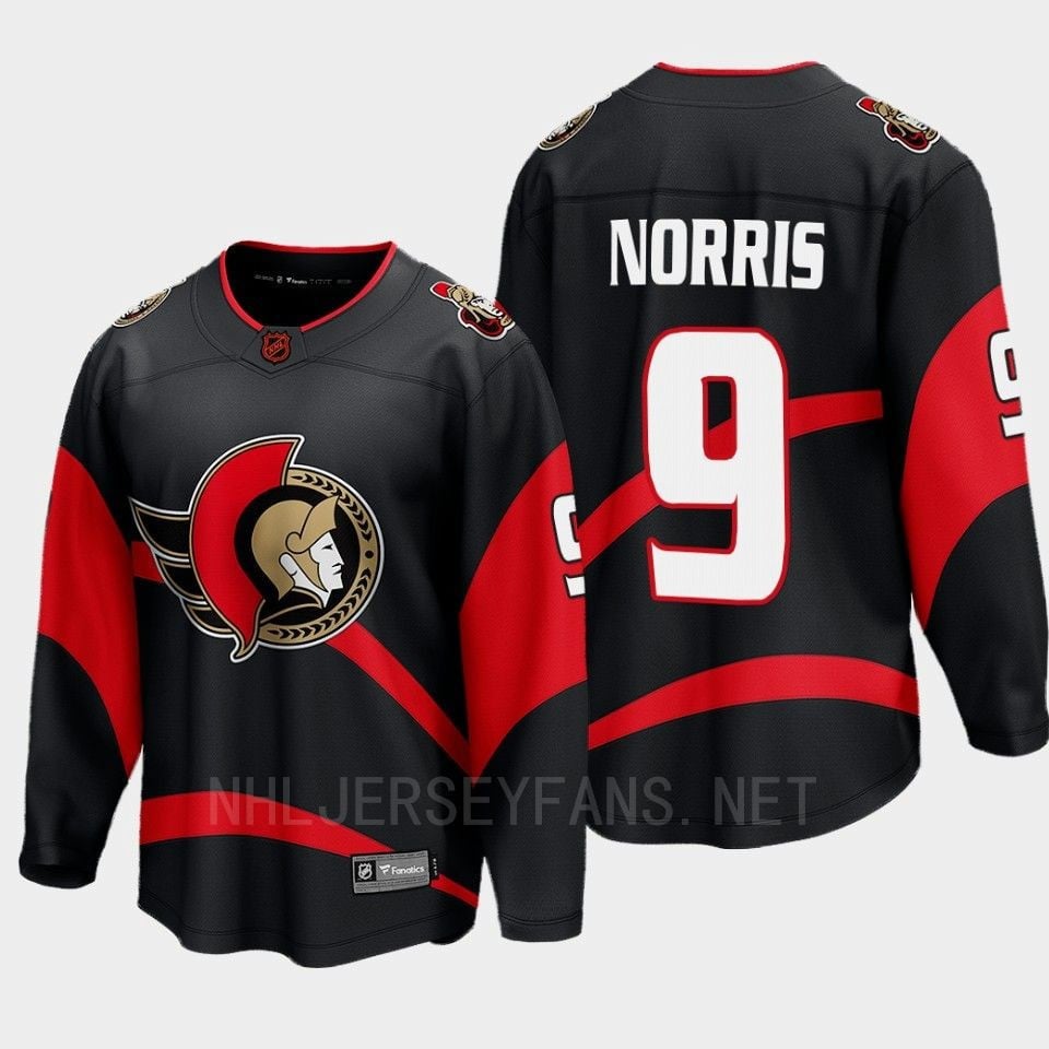 Ottawa Senators Josh Norris 39 Special Edition 2.0 Black Breakaway Player NHL Jersey Men's